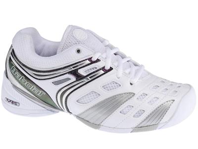 Indoor Tennis Shoes - White/Grey/Purple 