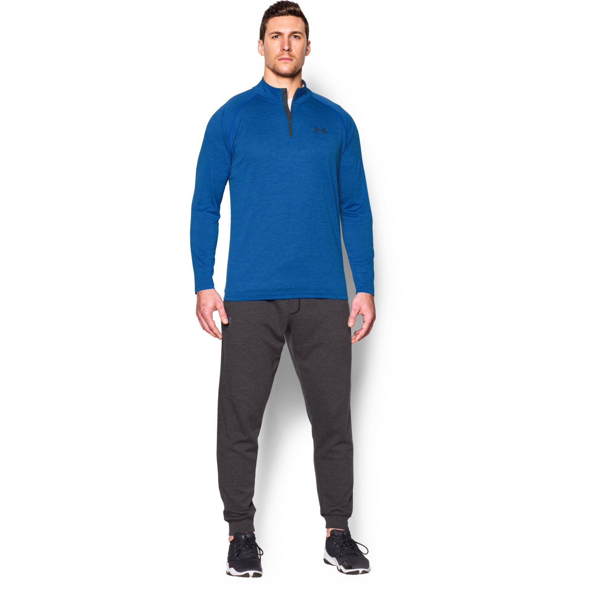 Under Armour Mens Tech 1/4 Zip Pullover Blue