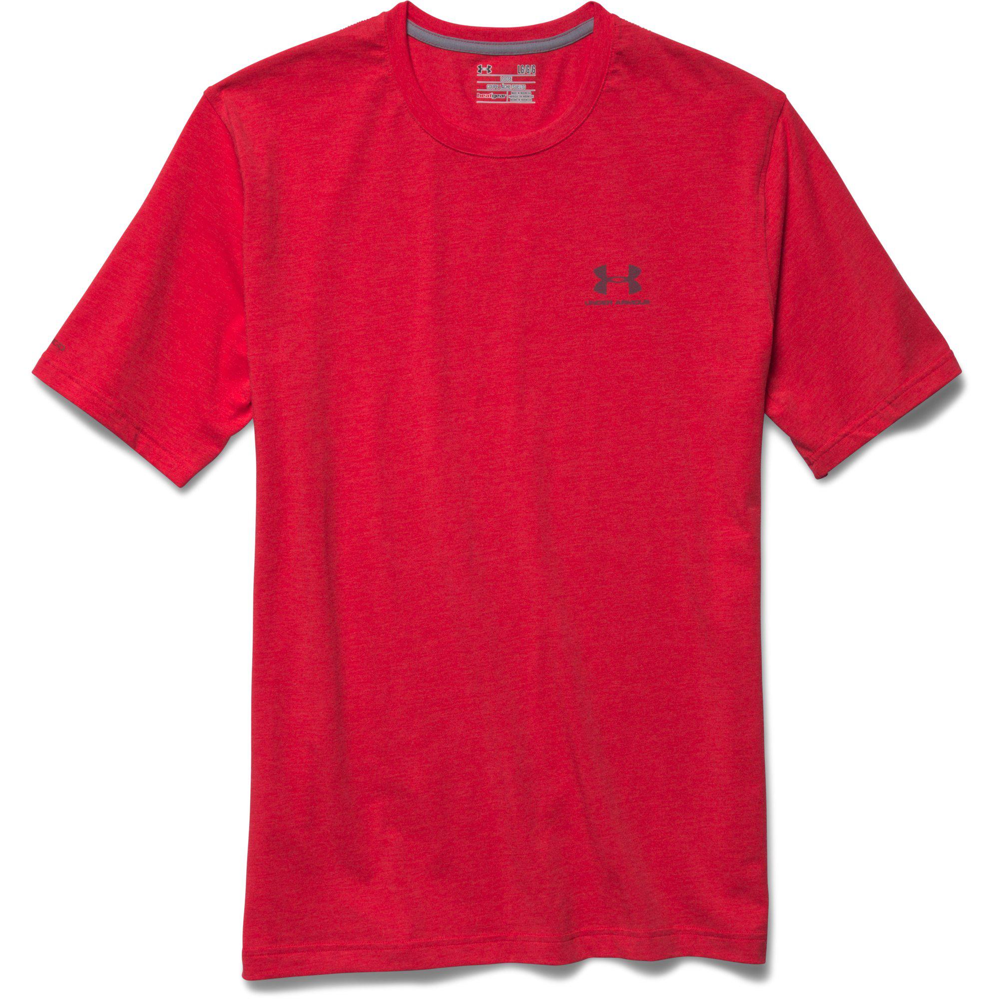 Under Armour Mens CC Lockup Tee Red Tennisnuts