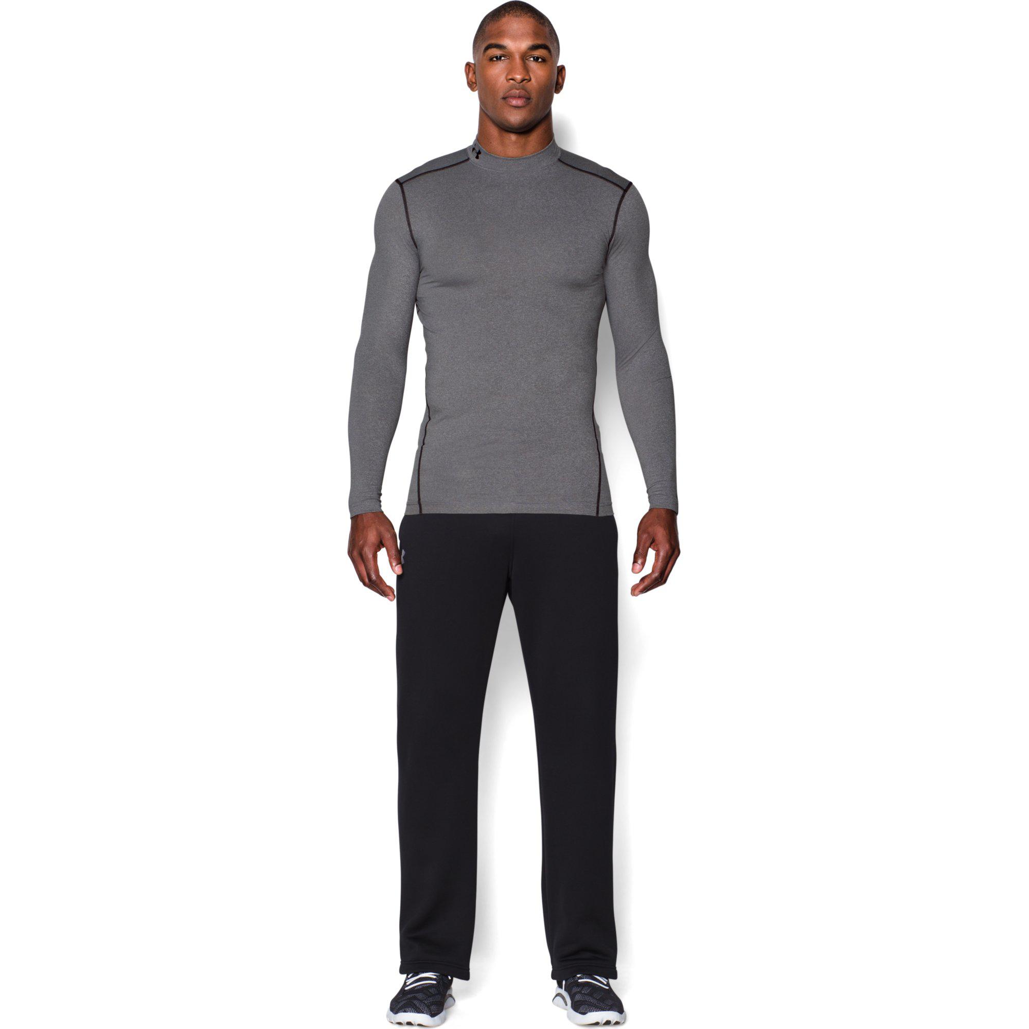 Download Under Armour Mens ColdGear Long Sleeve Mock Top - Grey - Tennisnuts.com