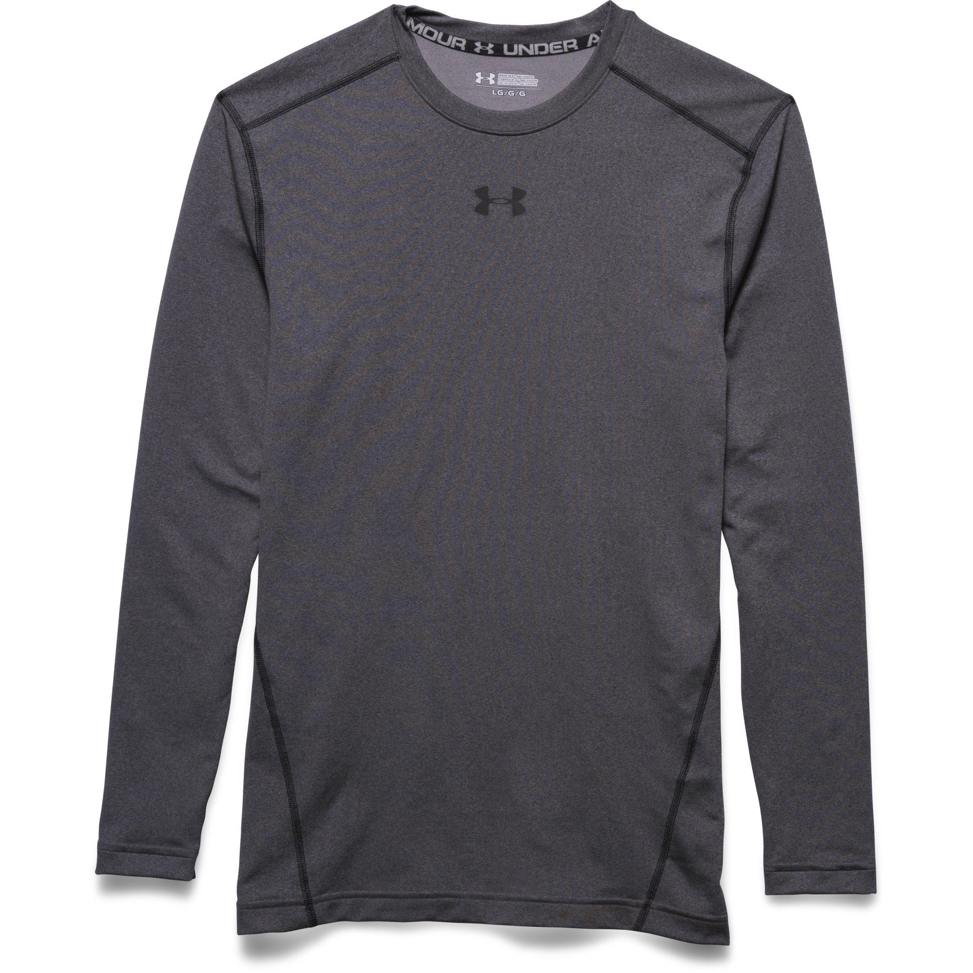 Under Armour Mens ColdGear Compression Crew - Grey - Tennisnuts.com