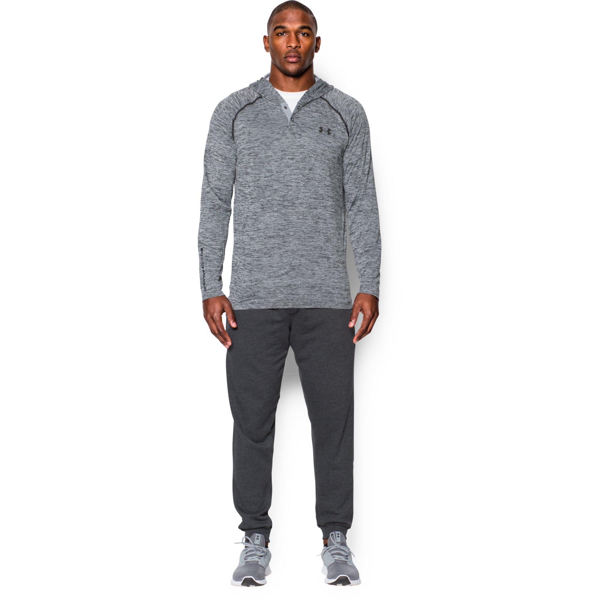 under armour men's tech popover henley hoodie