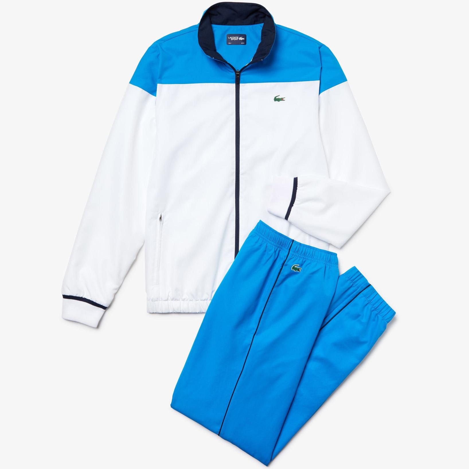 black and blue sweatsuit