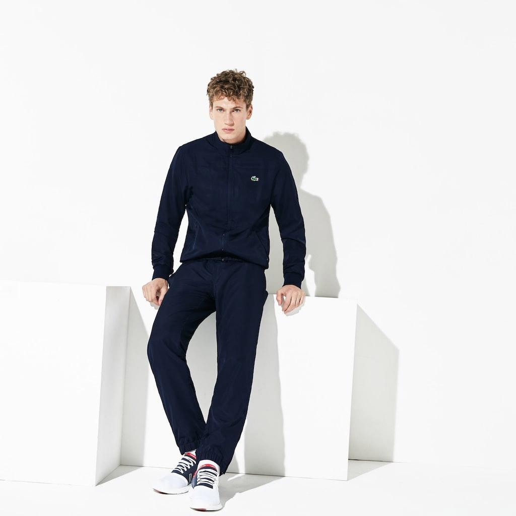 Lacoste Mens Colourblock Sweatsuit Navy Blue/White
