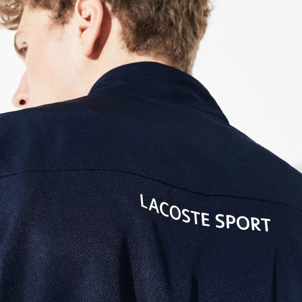 Lacoste Mens Colourblock Sweatsuit Navy Blue/White