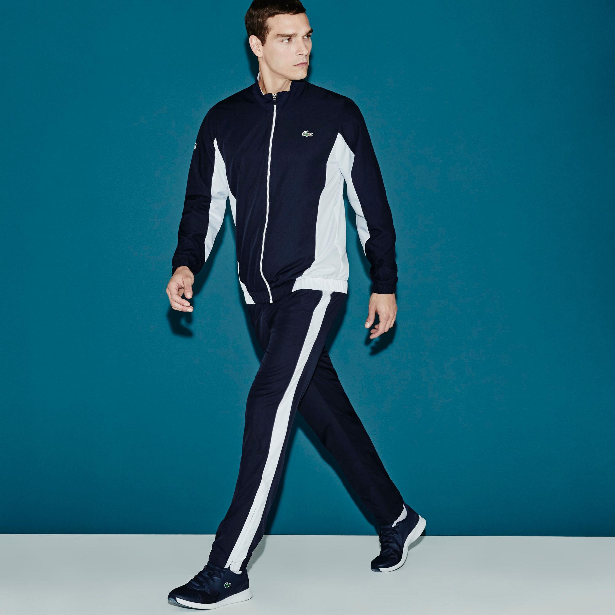lacoste tracksuit navy blue