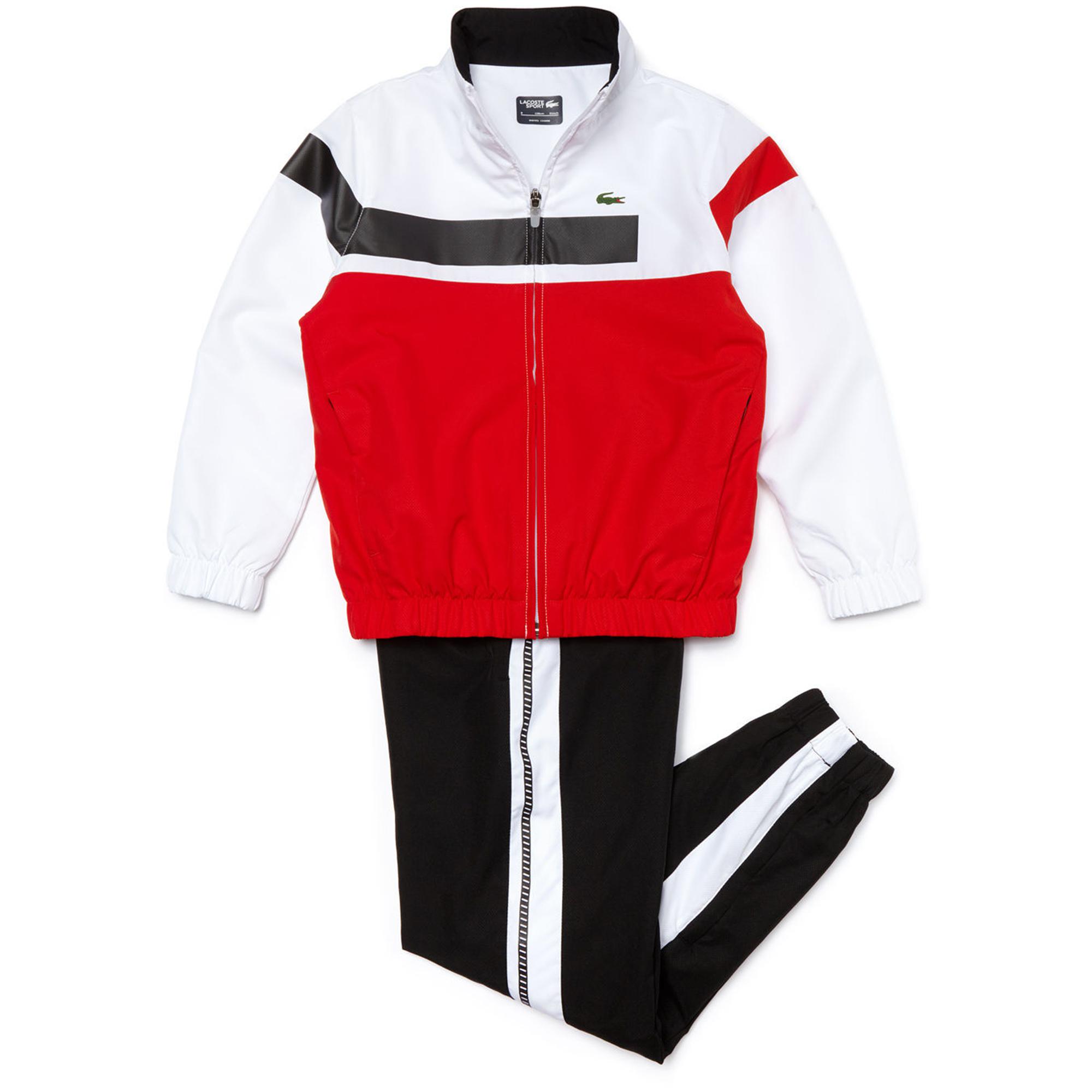 lacoste tracksuit red