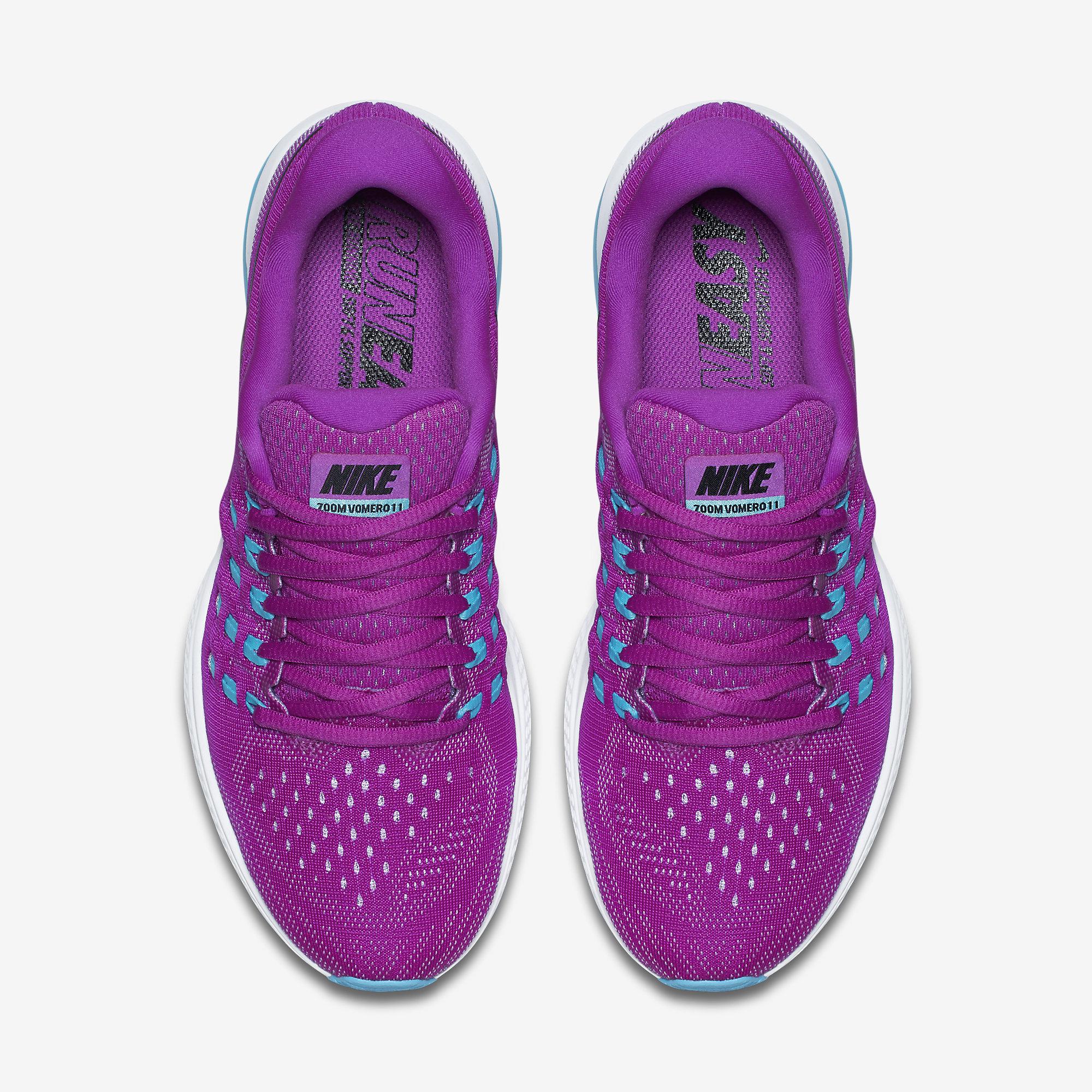 Nike Womens Air Zoom Vomero 11 Running Shoes - Purple - Tennisnuts.com
