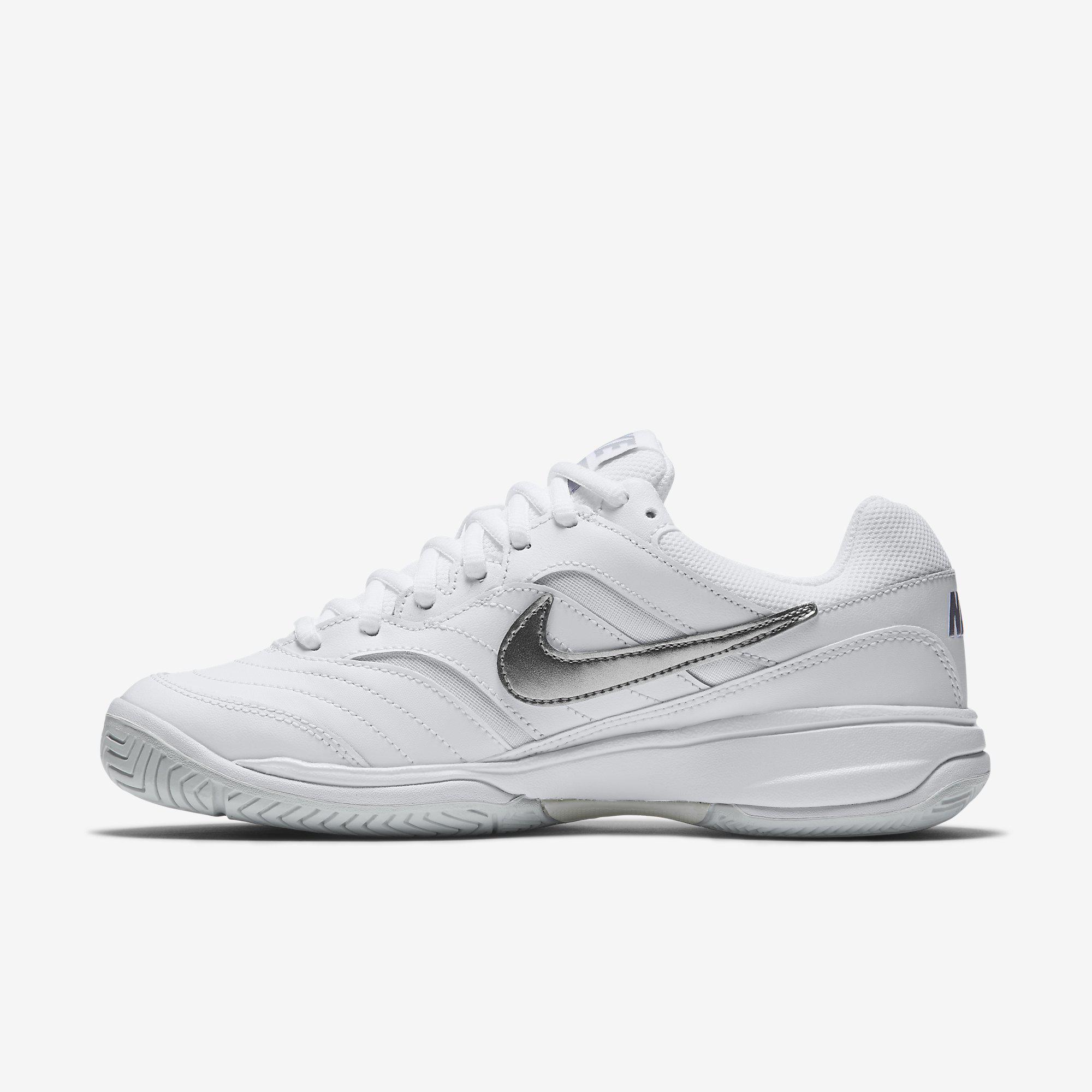 Nike Womens Lite Tennis Shoes - White/Grey - Tennisnuts.com
