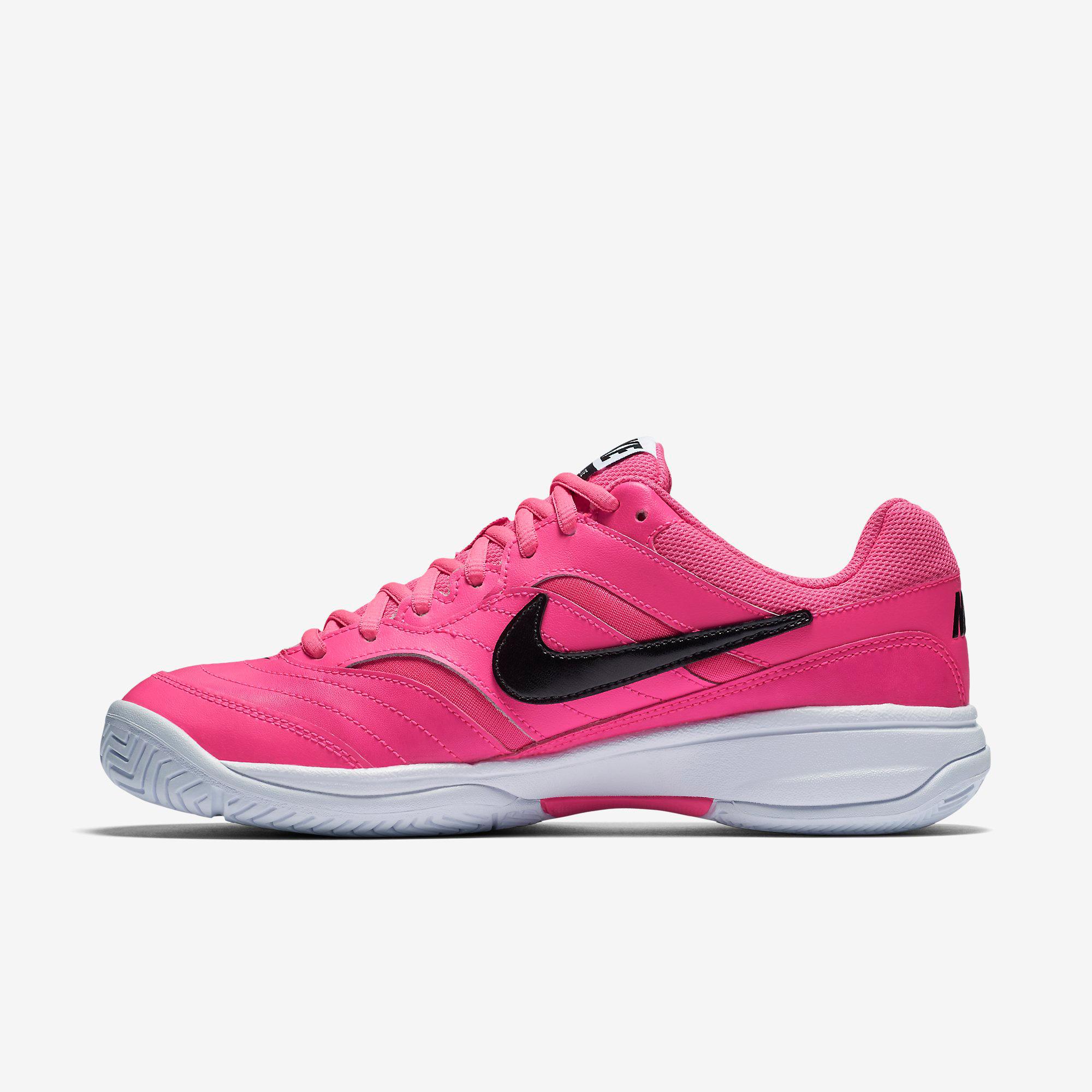 Nike Womens Court Lite Tennis Shoes - Pink Blast/Black - Tennisnuts.com