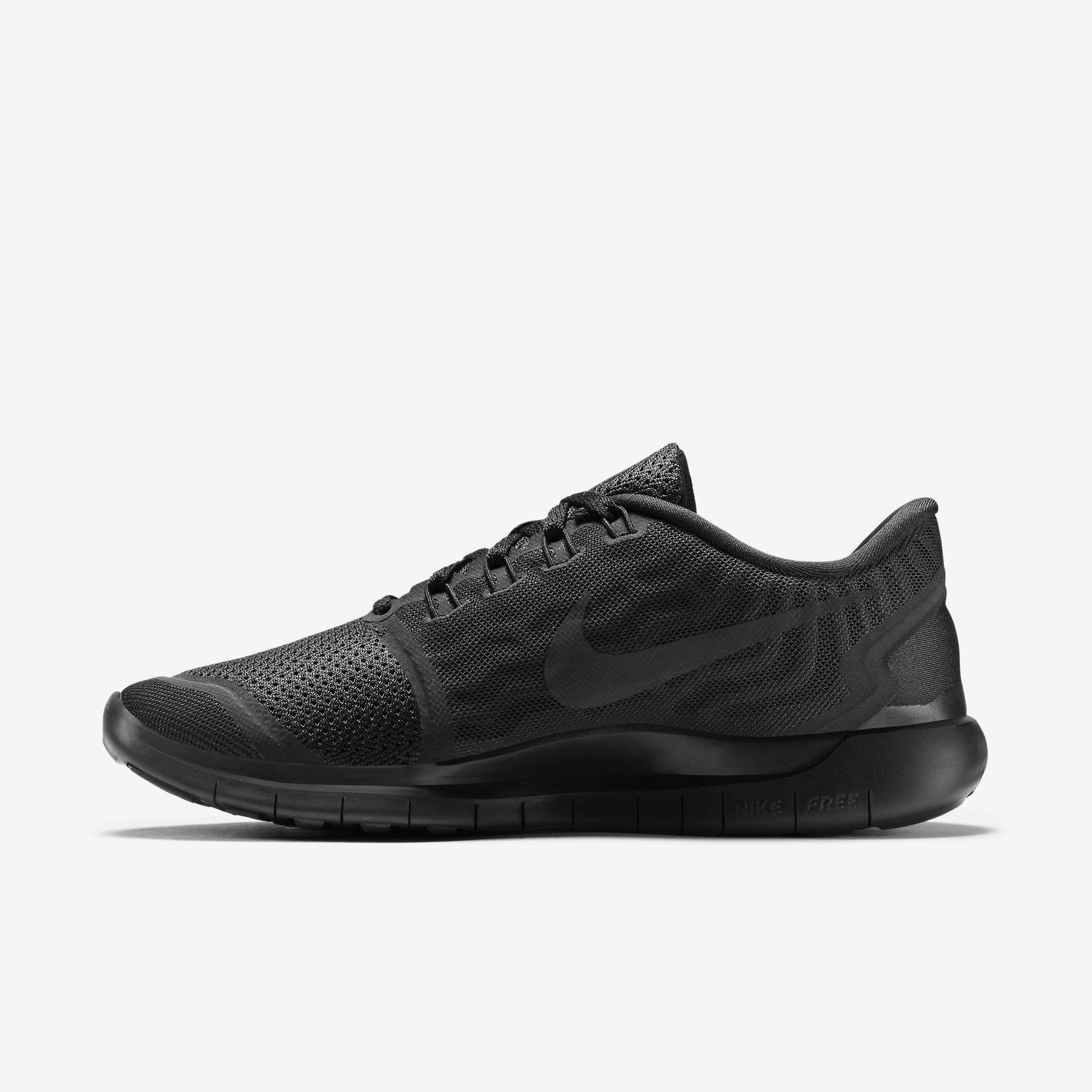 Nike Womens Free 5.0+ Running Shoes - Black/Anthracite - Tennisnuts.com