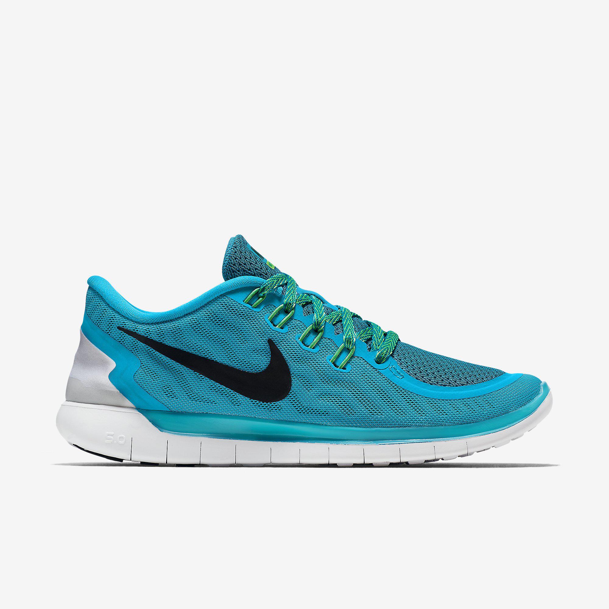 Nike Womens Free 5.0+ Running Shoes - Blue Lagoon - comicsahoy.com