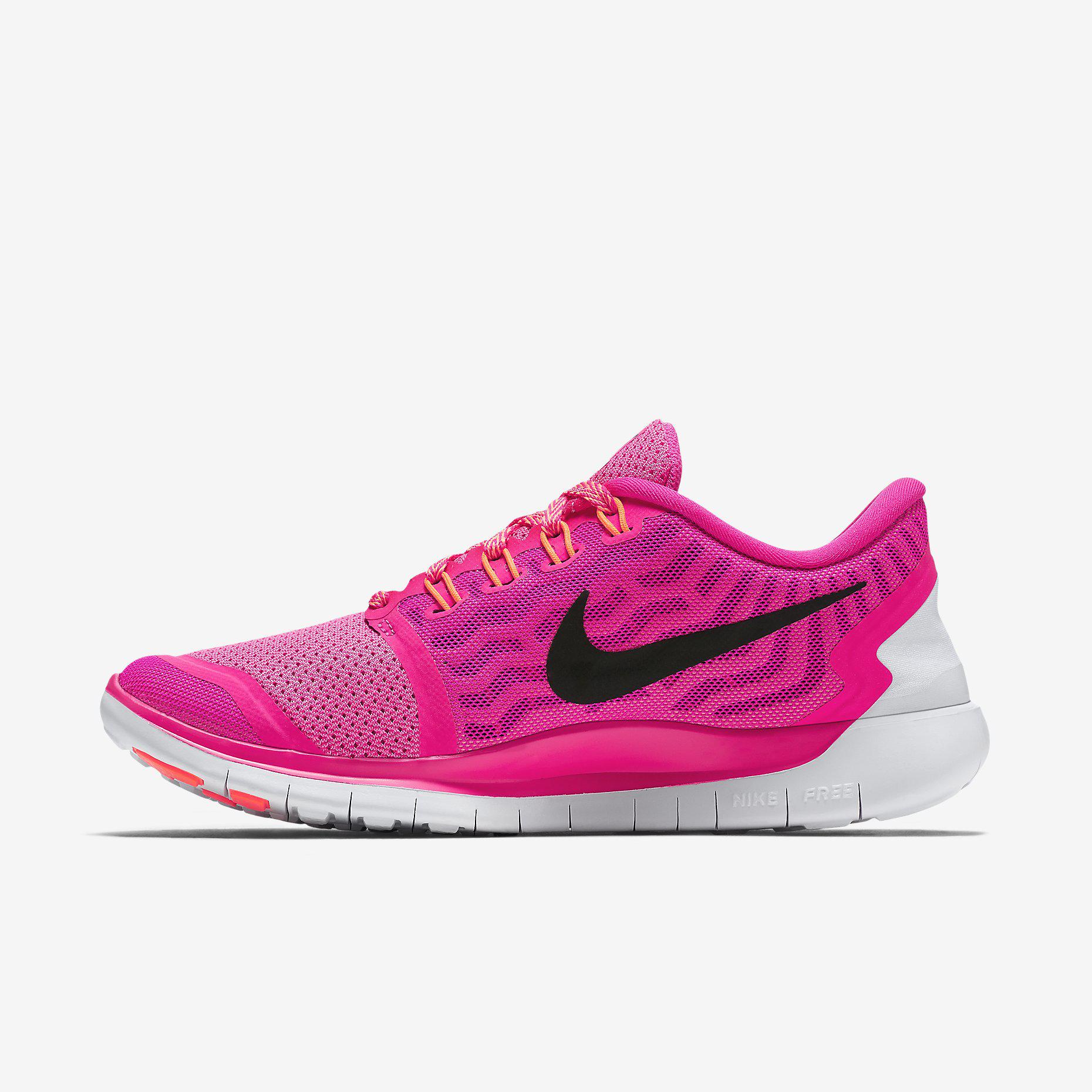 Nike Womens Free 5.0+ Running Shoes - Pink - Tennisnuts.com