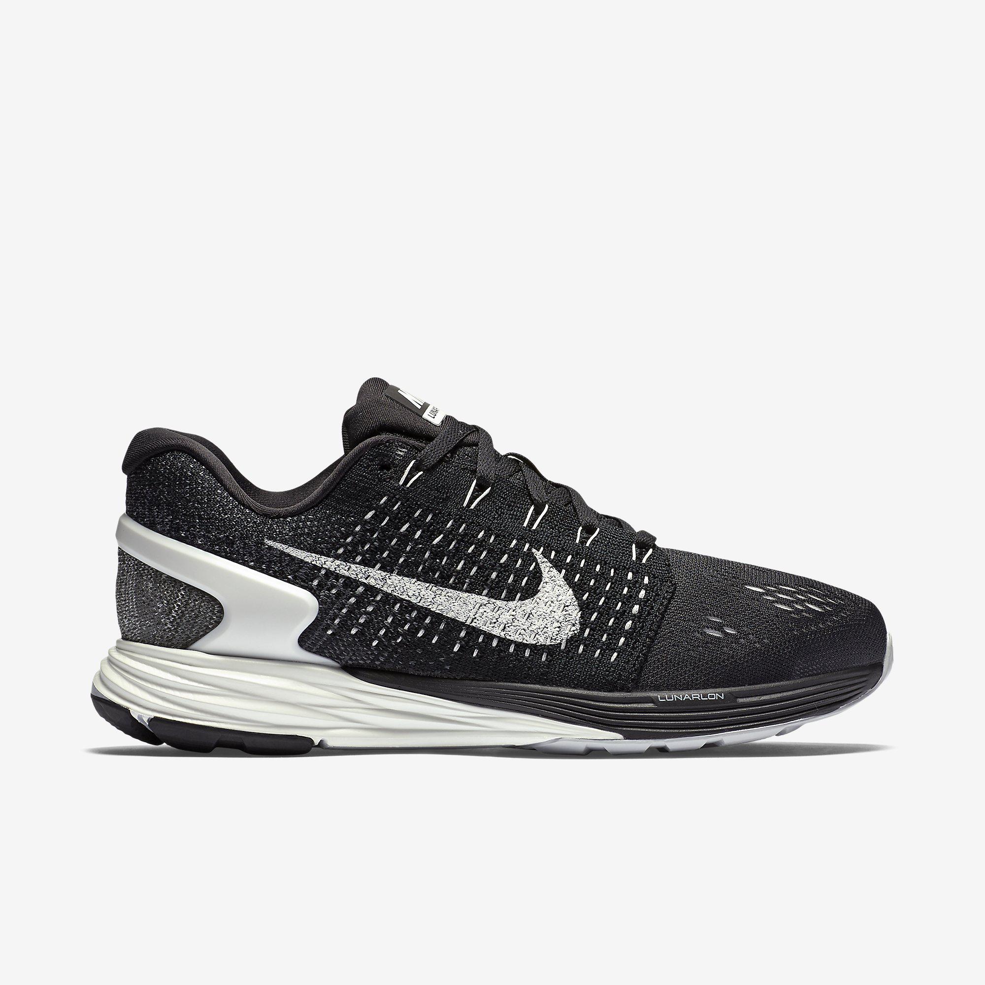 Nike Womens LunarGlide 7 Running Shoes Black White Tennisnuts