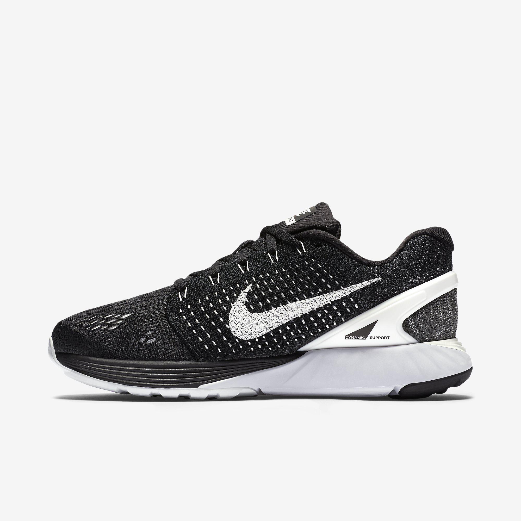 Nike Womens LunarGlide 7 Running Shoes - Black/White - www.bagssaleusa.com