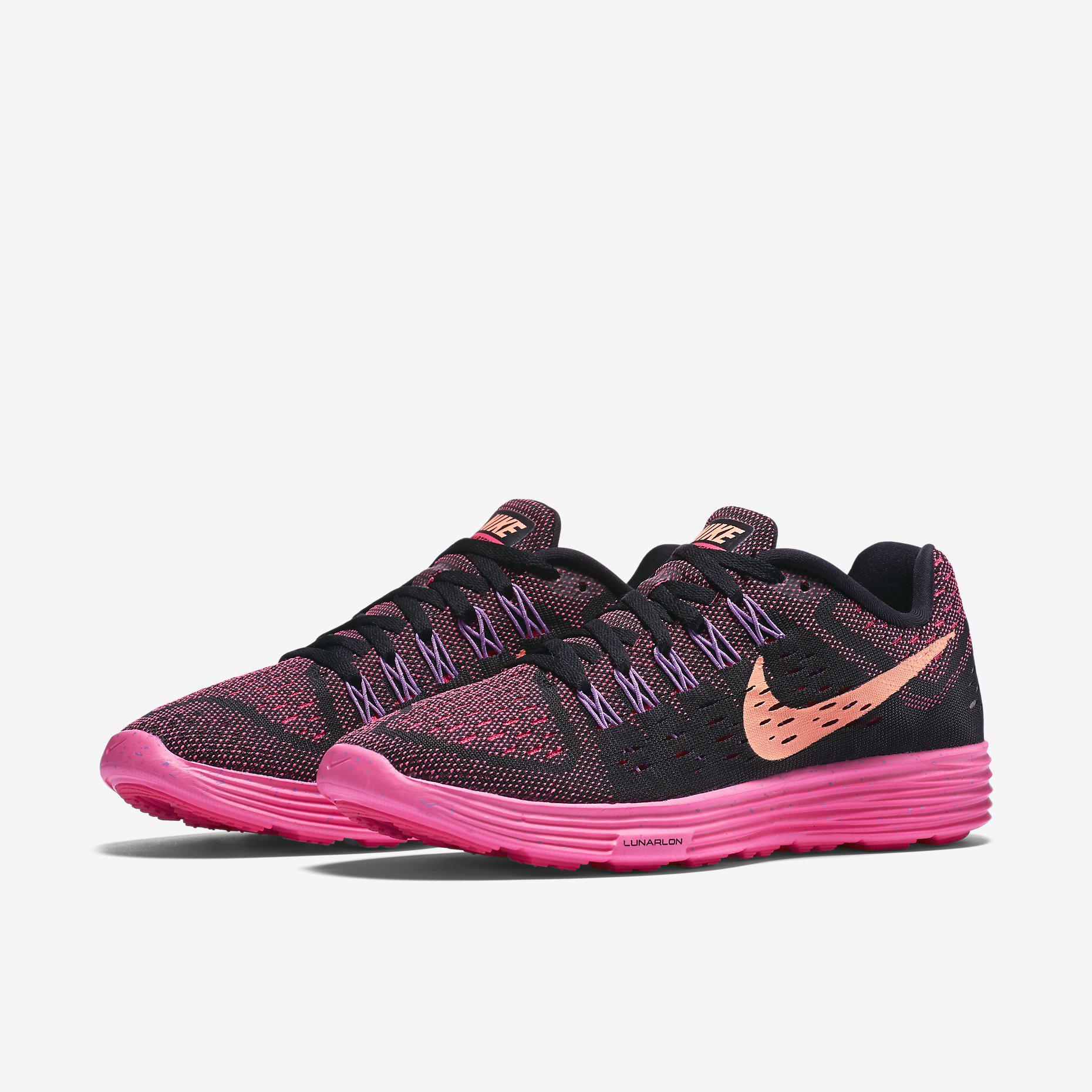 Nike Womens LunarTempo Running Shoes - Black/Pink Pow - Tennisnuts.com