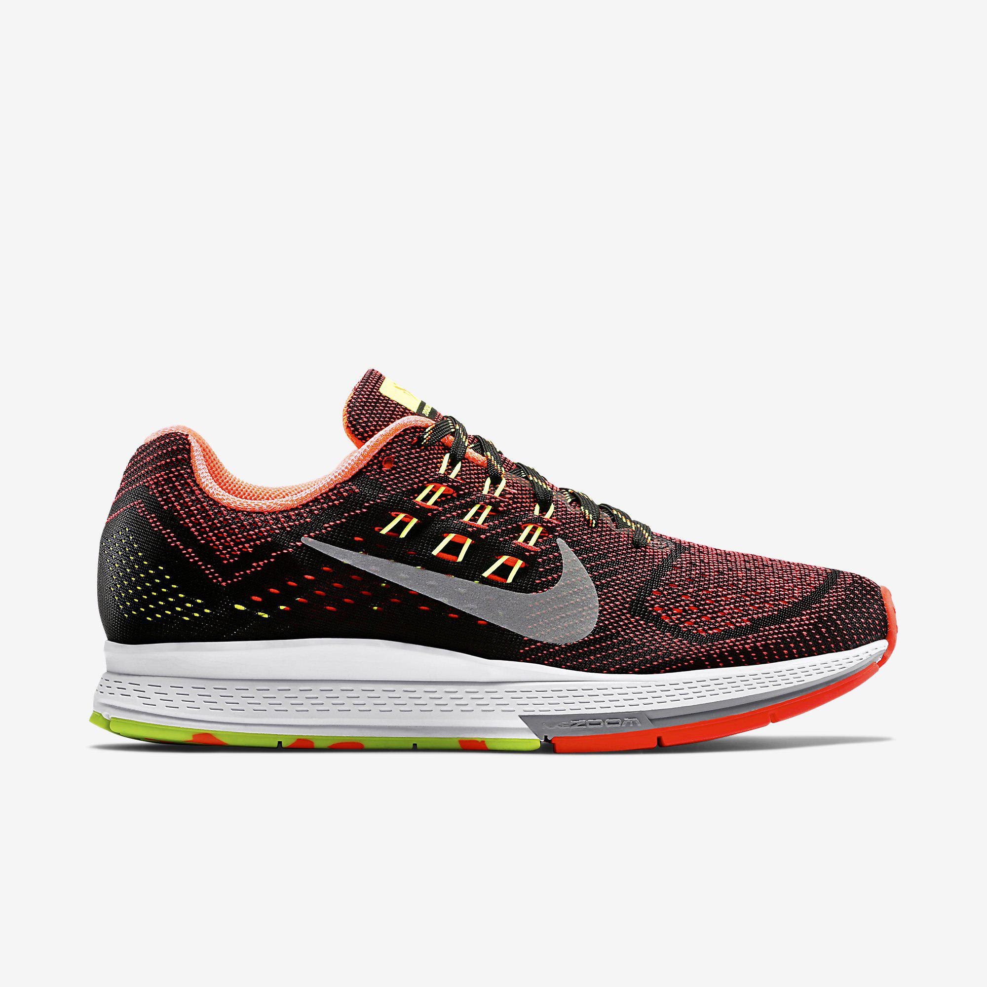 Nike Womens Air Zoom 18 Running Shoes - Orange/Silver - Tennisnuts.com