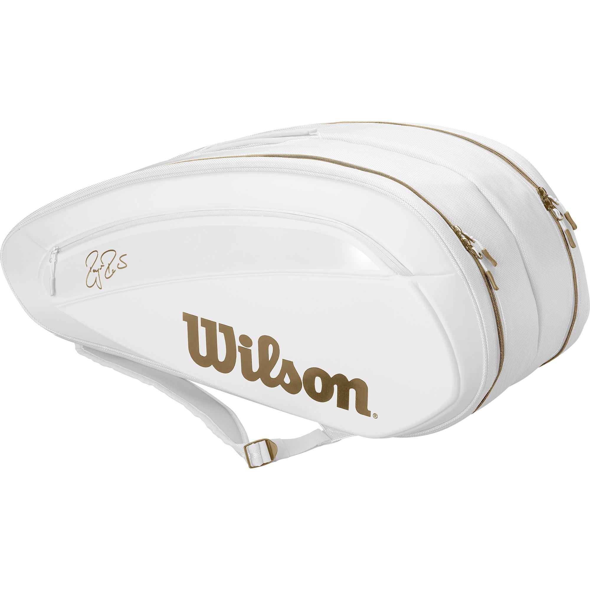 Wilson Federer DNA Limited Edition 12 Racket Bag White/Gold