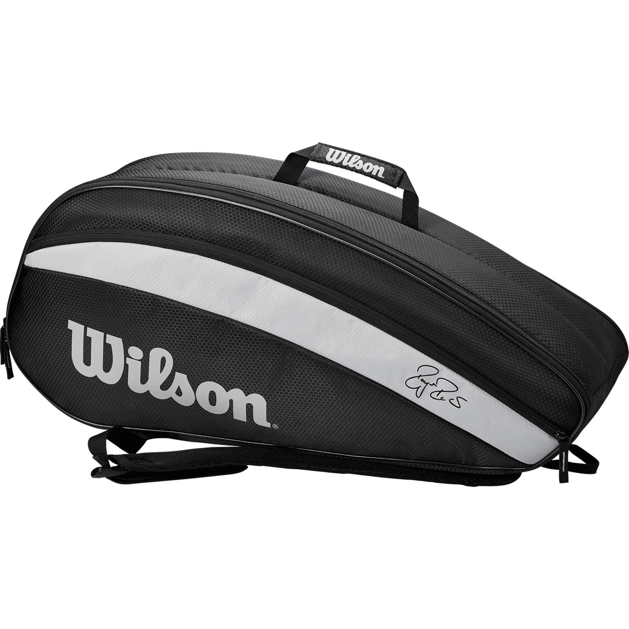 Wilson Federer Team 6 Racket Bag Black/White