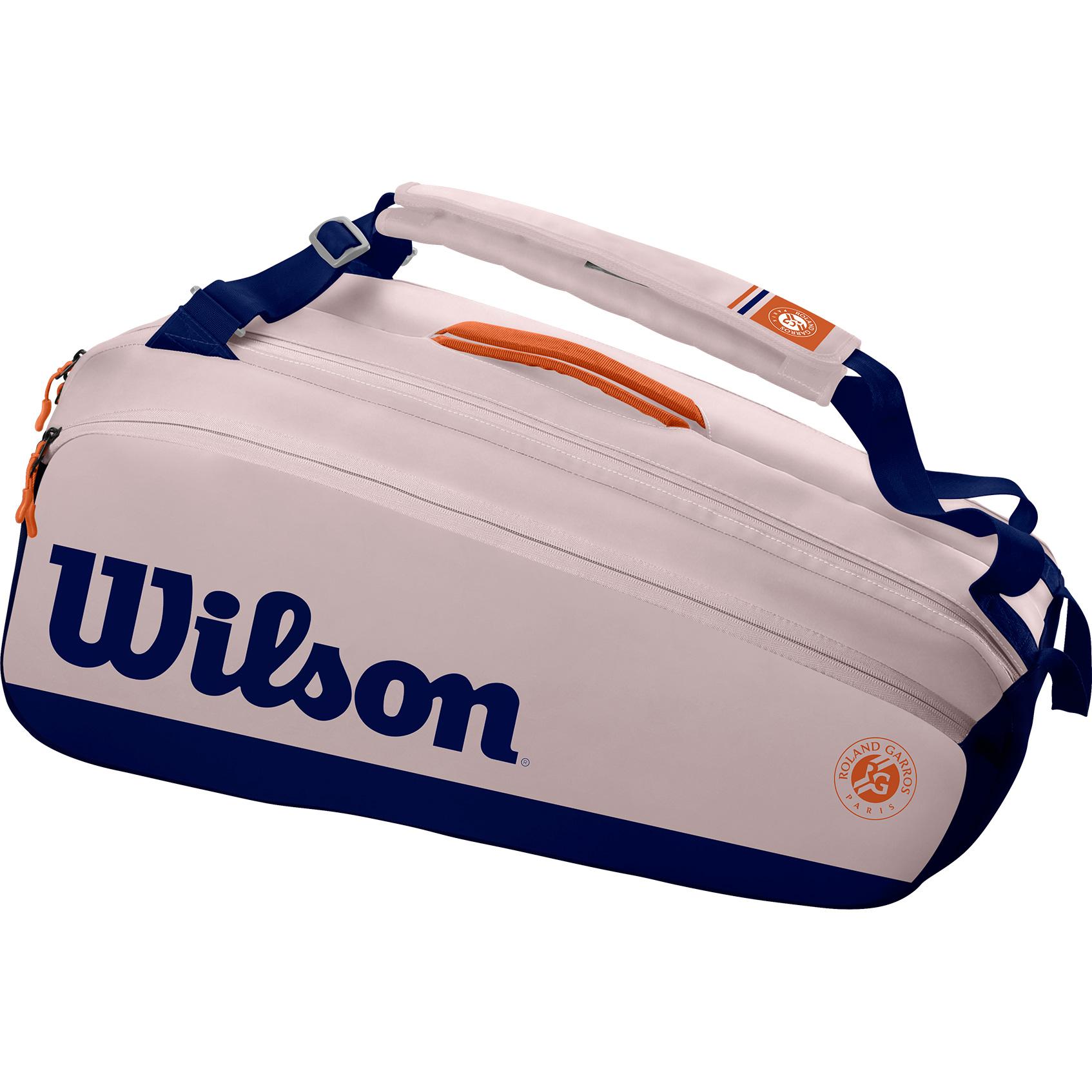 Wilson Roland Garros Premium 9 Racket Bag Oyster/Navy