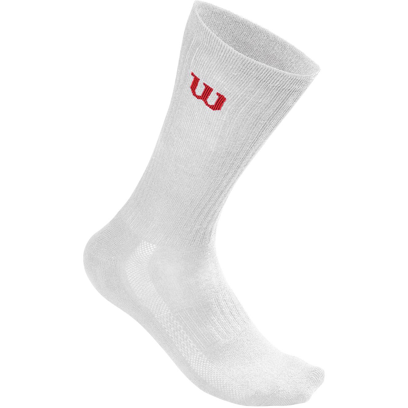 Wilson Crew Socks White (3 pack) (All Sizes)