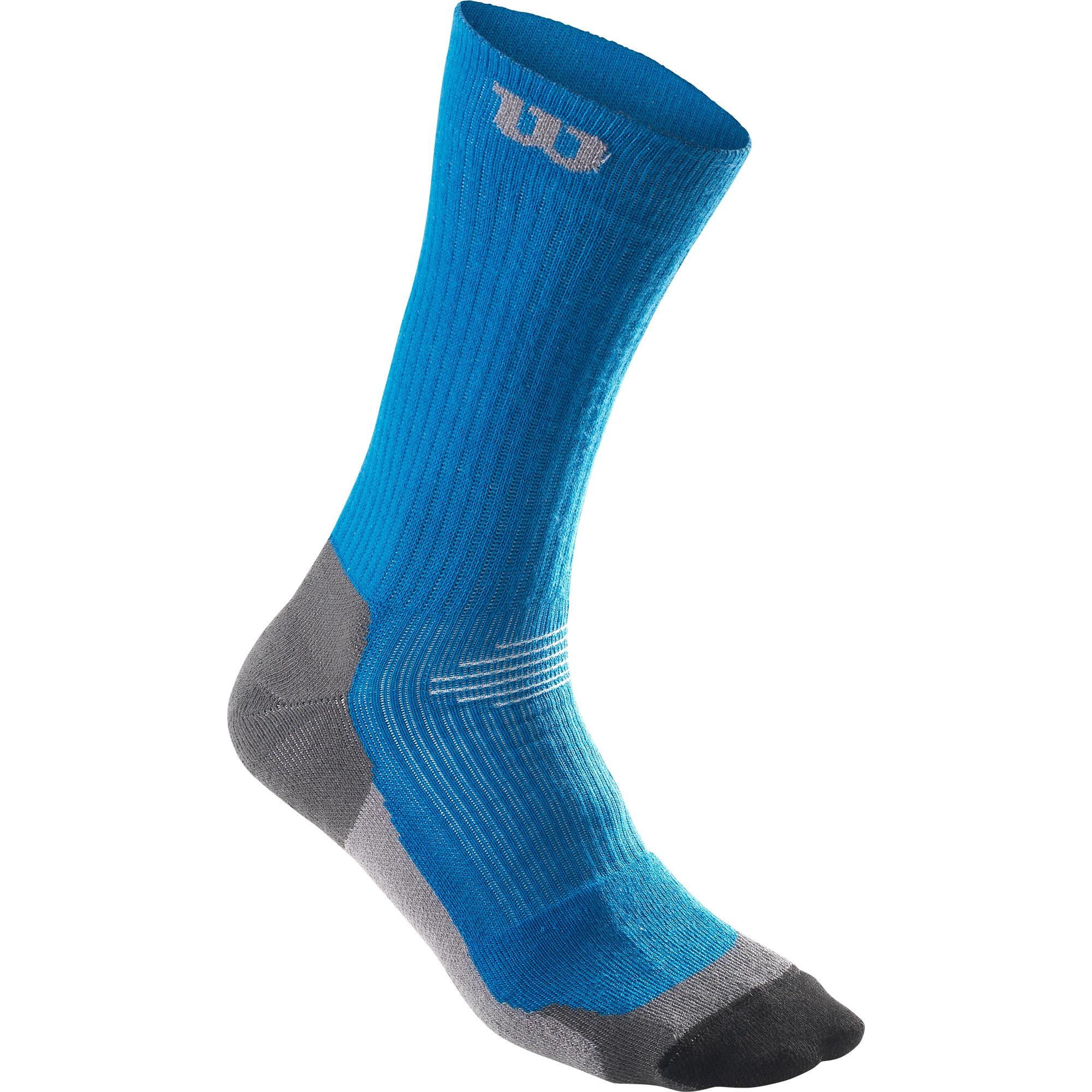 Wilson High End Crew Socks (1 Pair) Bright Blue/Light Grey