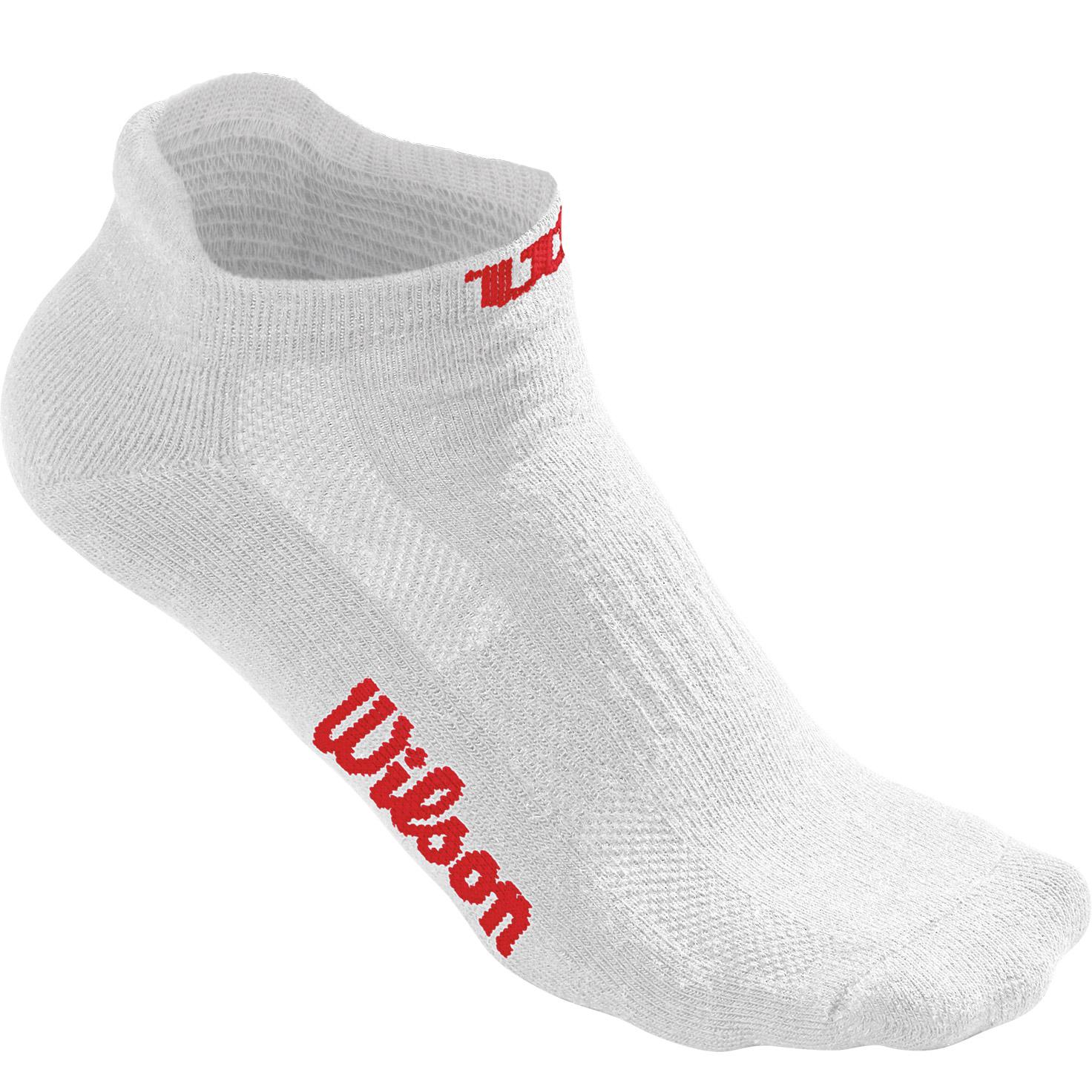 Wilson Womens NoShow Socks (3 Pairs) White (Size 49)