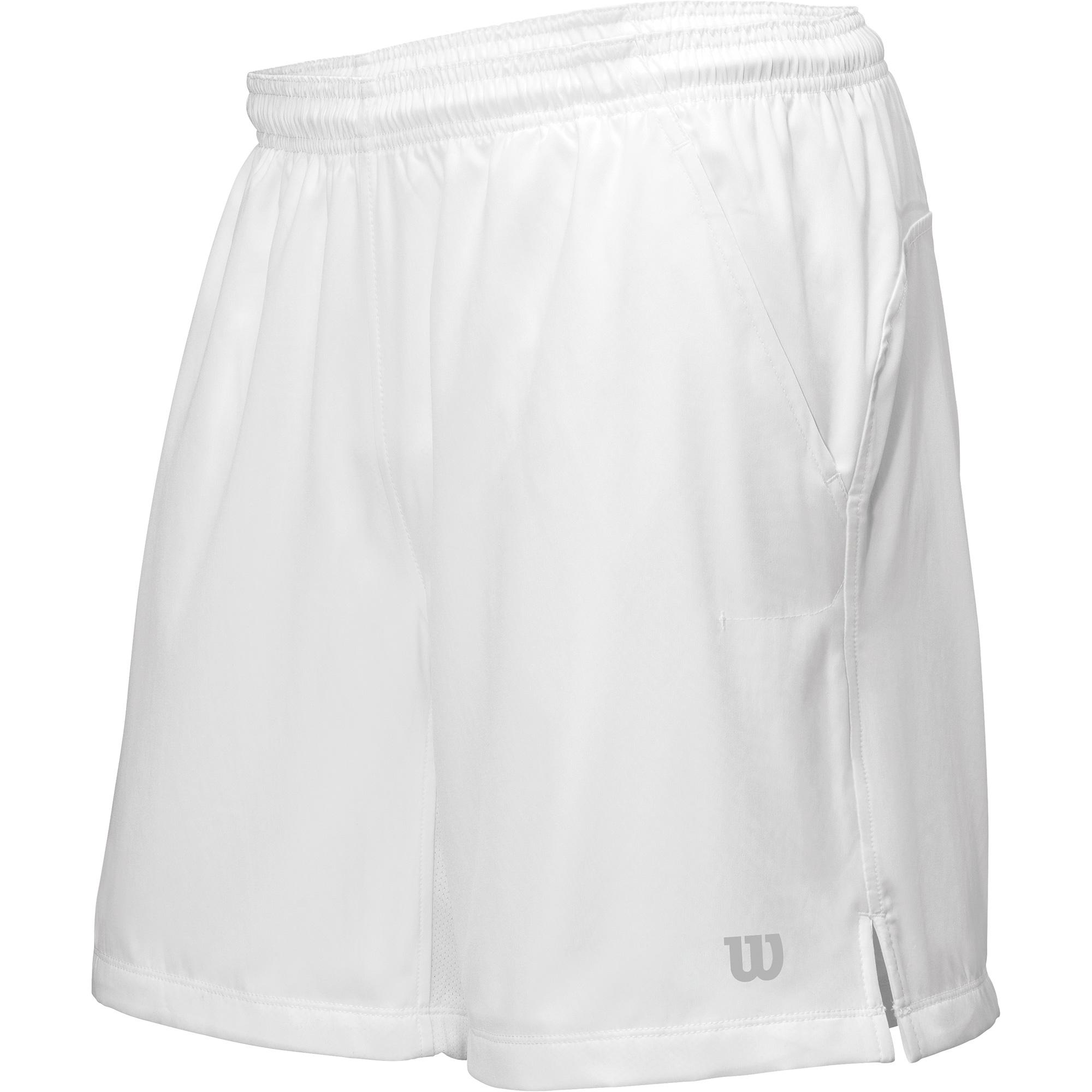 Wilson Mens Team 9 Inch Woven Shorts - White - Tennisnuts.com