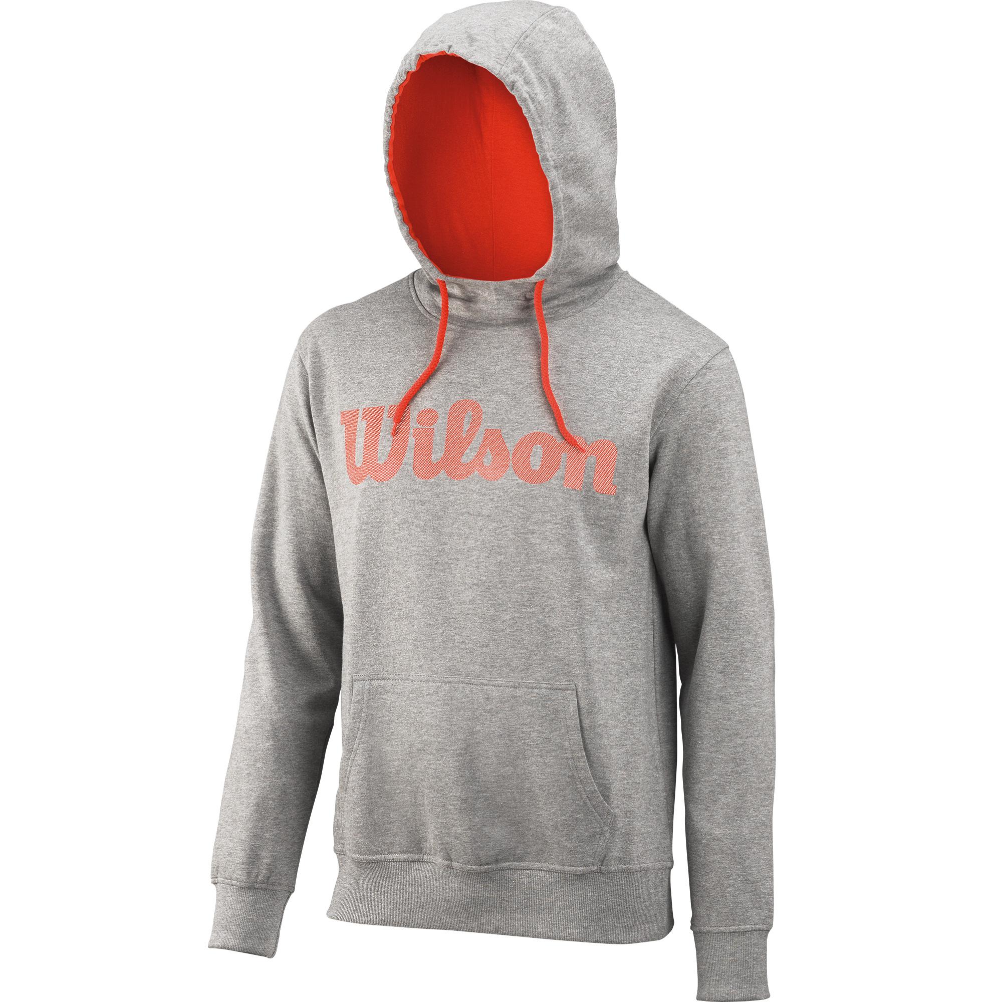 Wilson Mens Script Logo Hoodie Grey