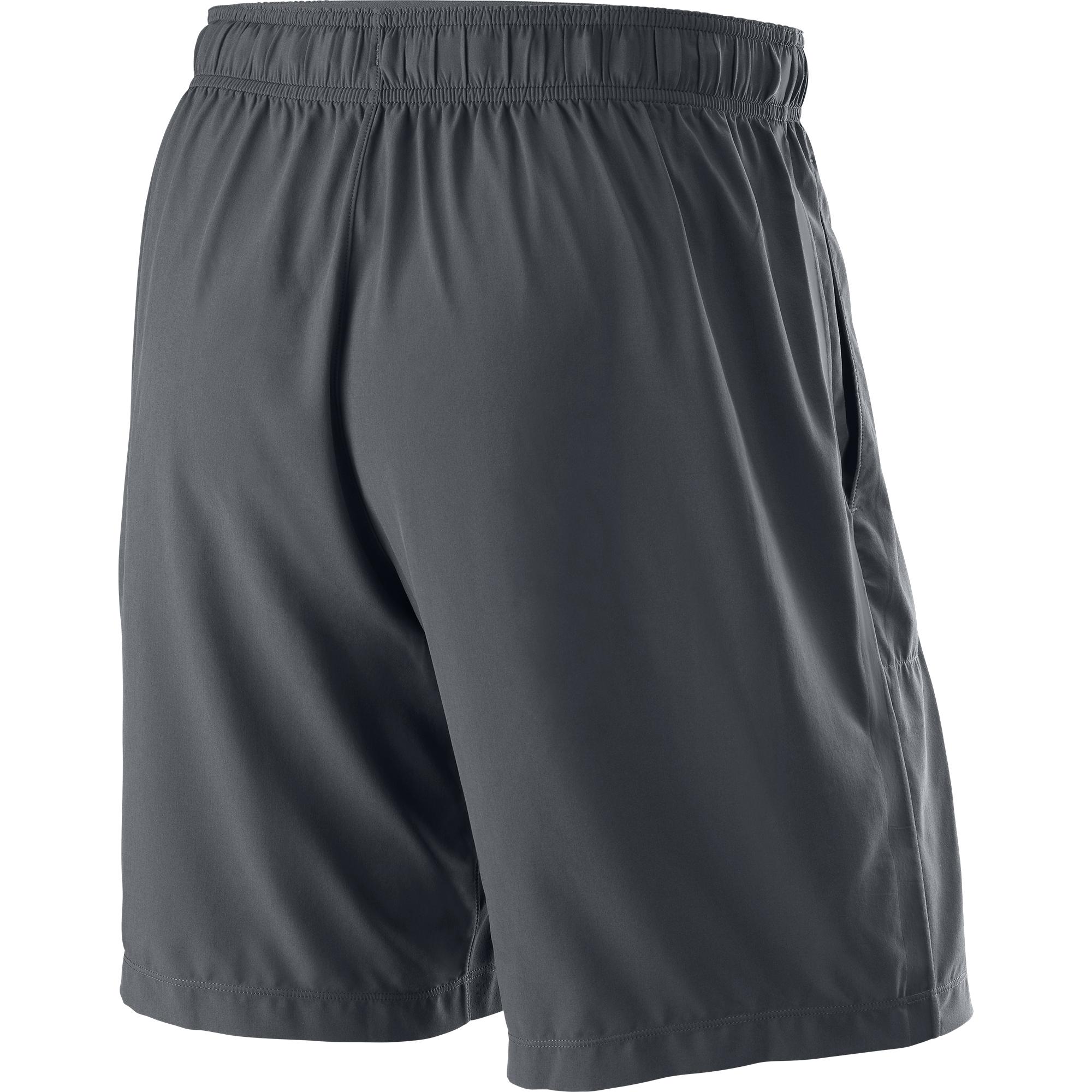 Wilson Mens Woven 8 Inch Shorts - Dark Grey - Tennisnuts.com