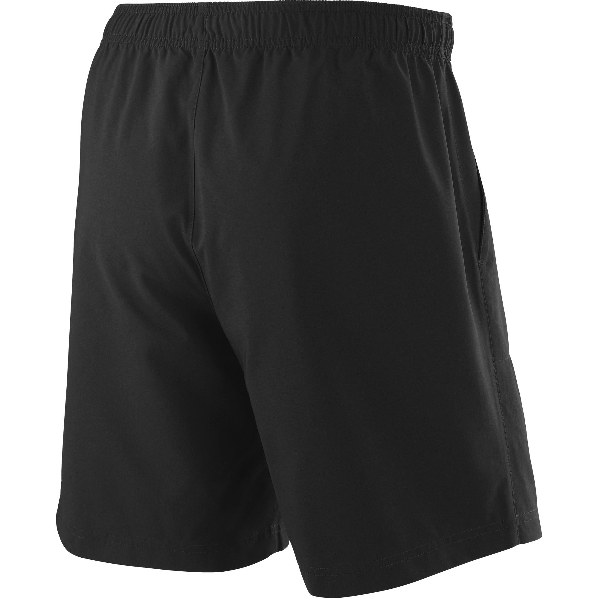 Wilson Mens Team 8 Inch Shorts - Black - Tennisnuts.com