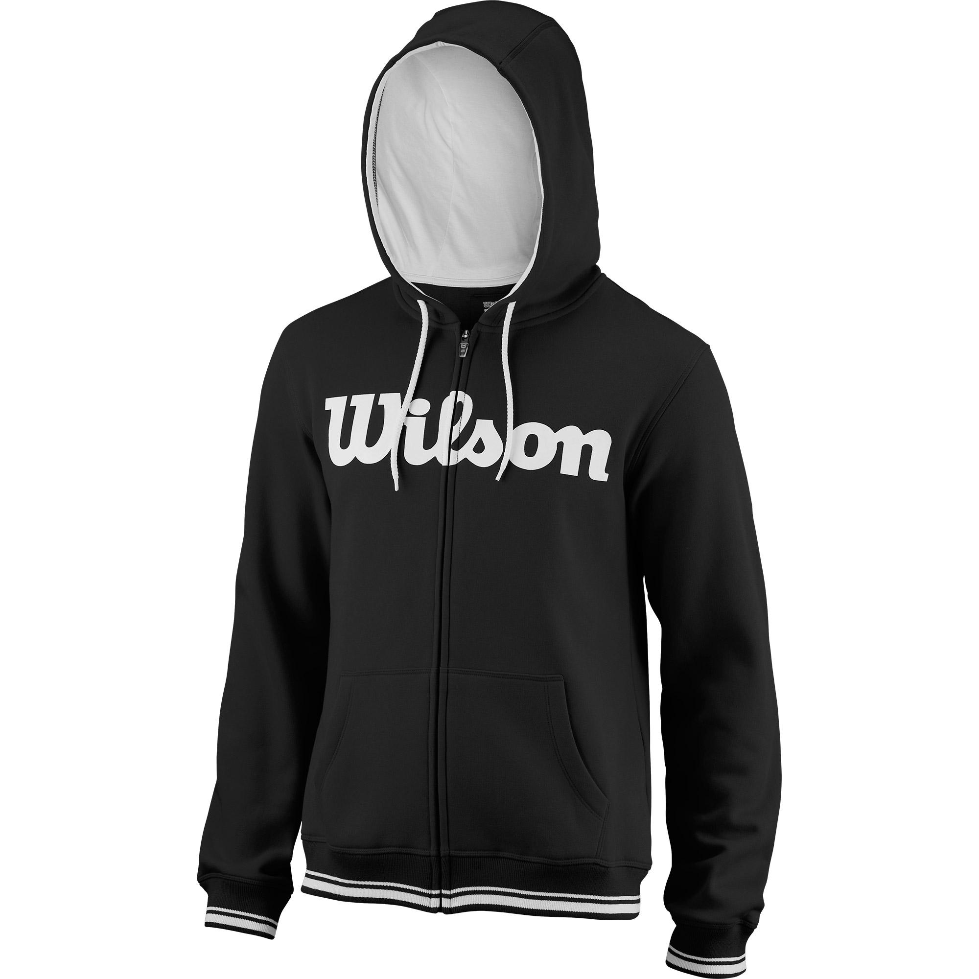 Wilson Mens Team Script Hoodie Black/White
