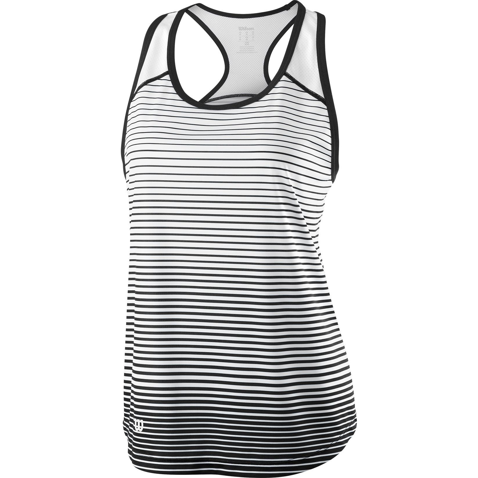 Wilson Womens Striped Tank Top Black/White