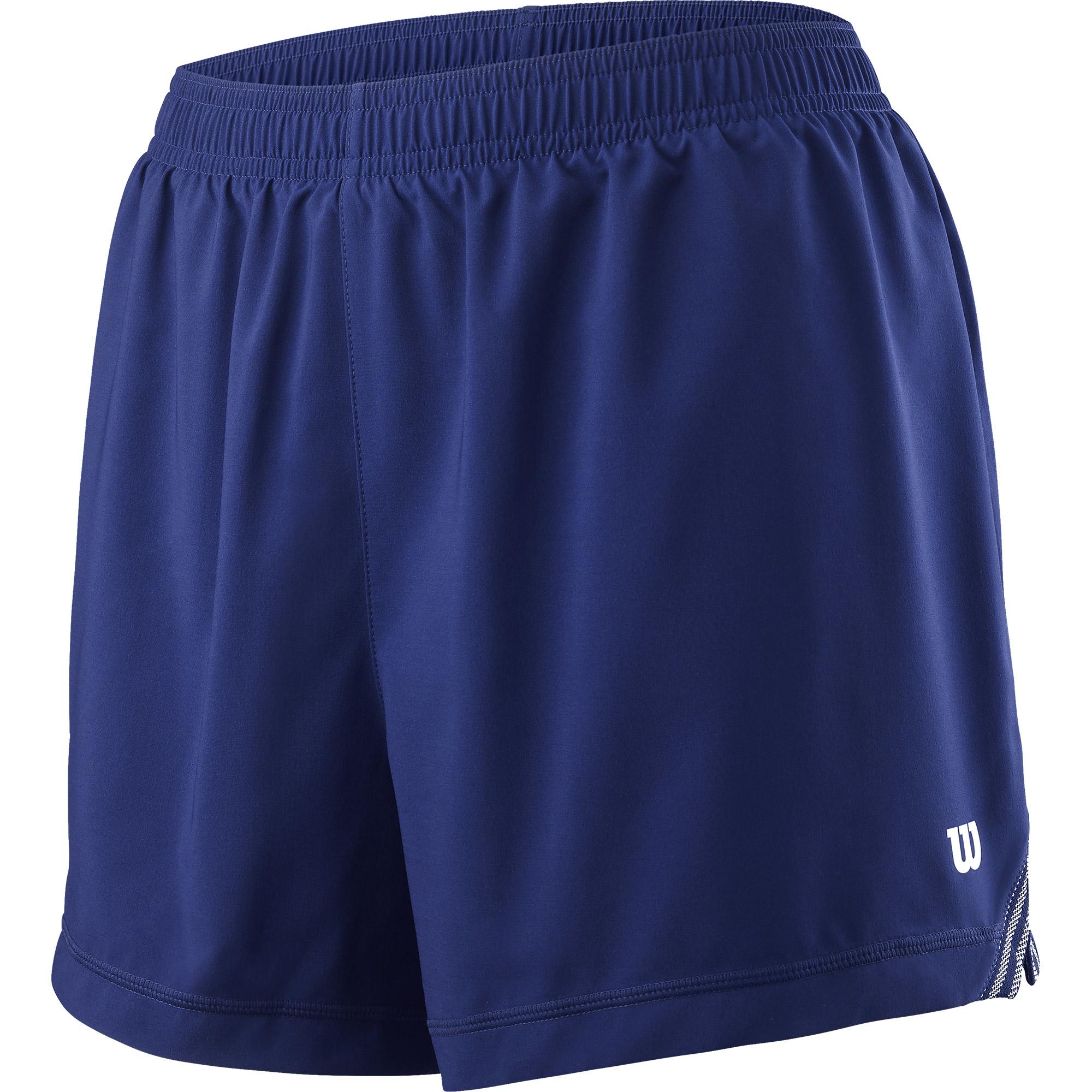 Wilson Womens Team 3.5 Inch Shorts - Blue Depth - Tennisnuts.com