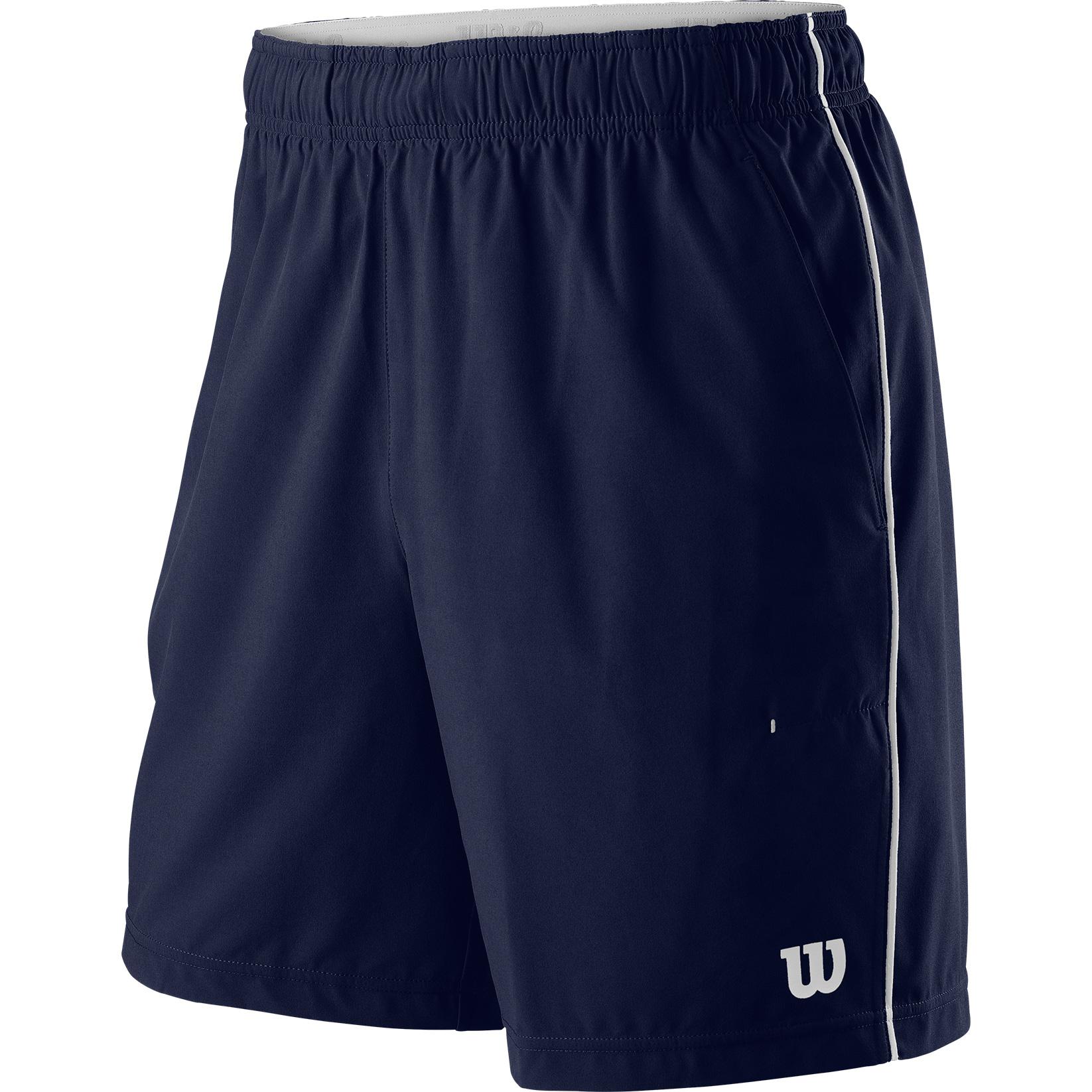 Wilson Mens Competition 8 Inch Shorts Peacoat/White