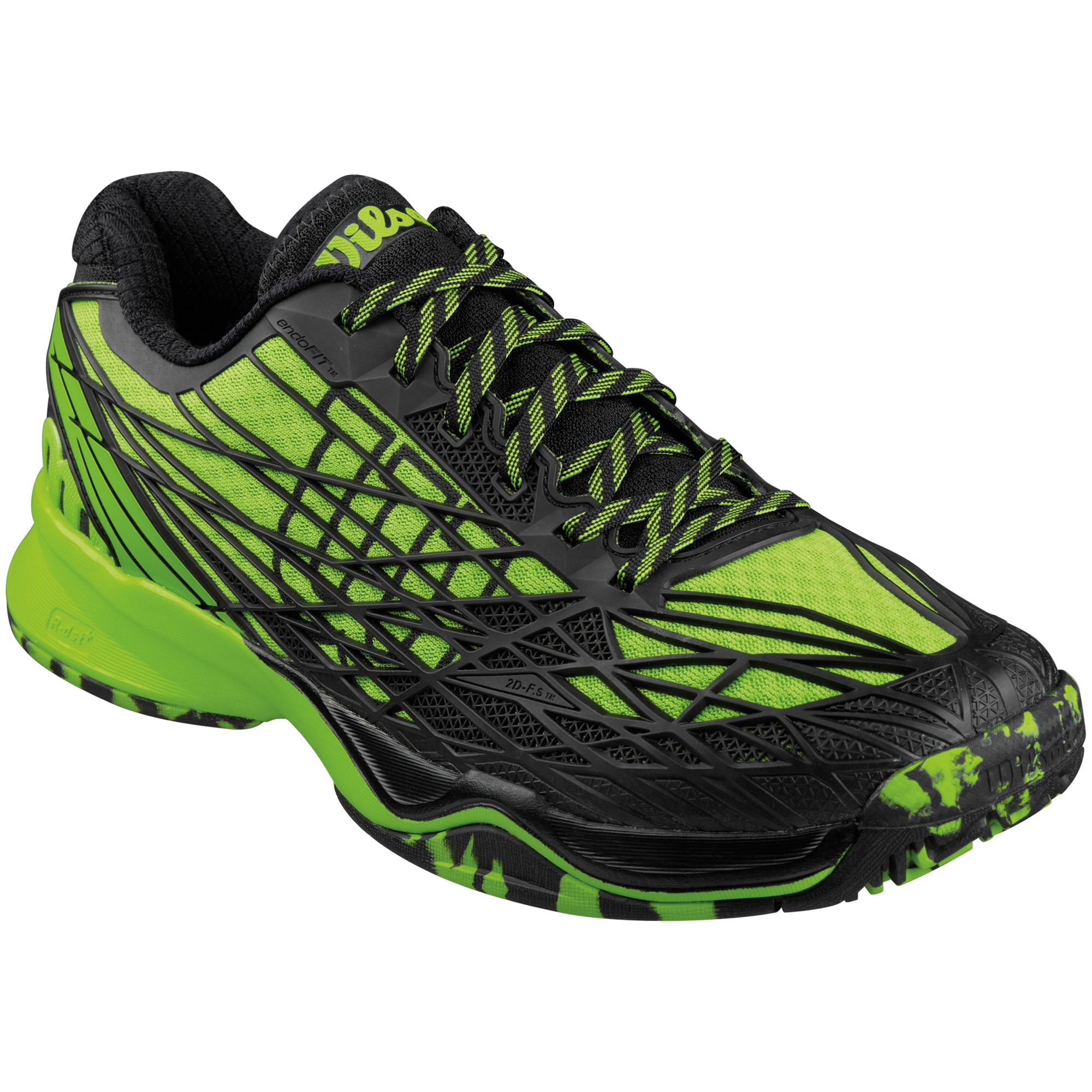 Wilson Mens Kaos Tennis Shoes - Green/Black - Tennisnuts.com