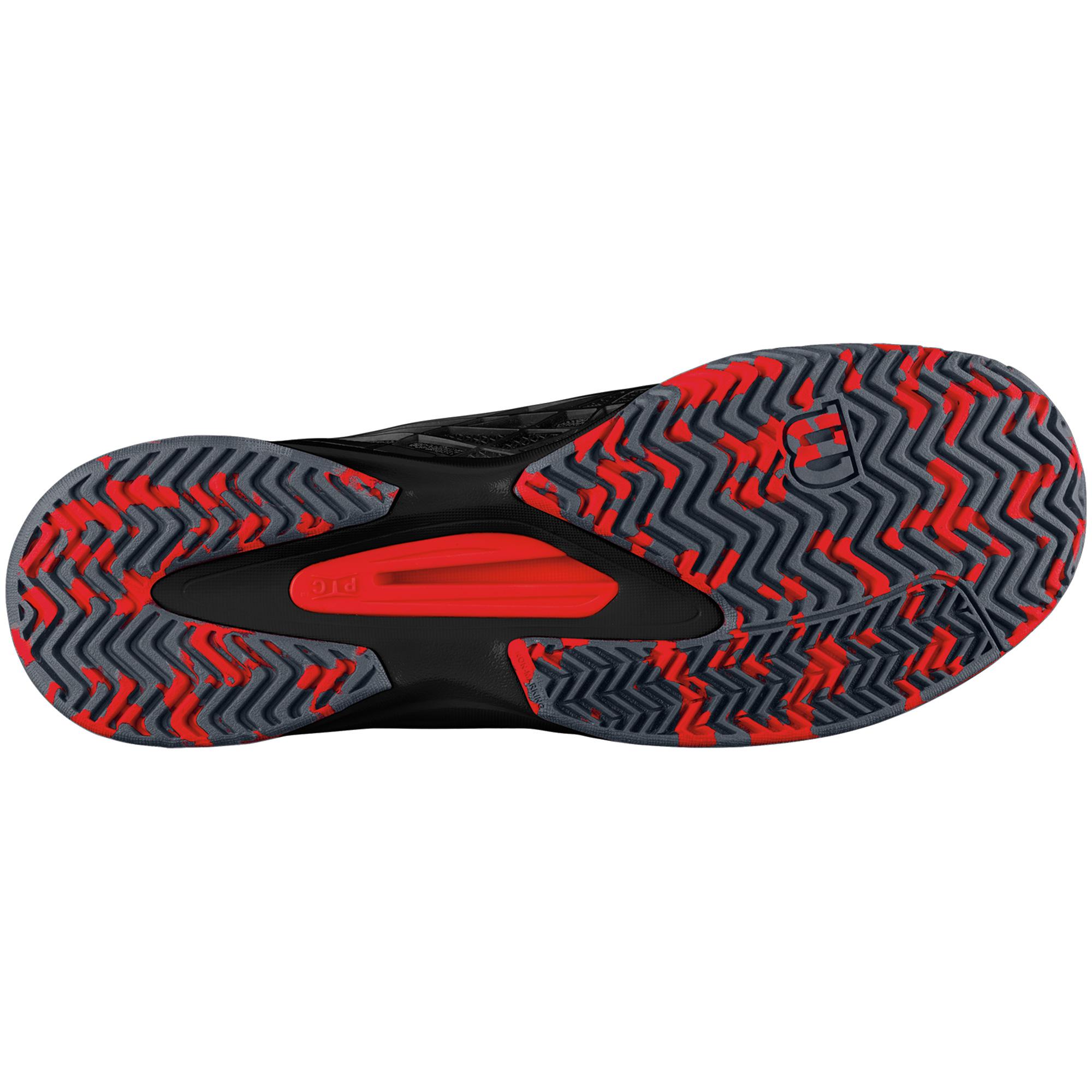 Wilson Mens Kaos Tennis Shoes - Black/Red - Tennisnuts.com