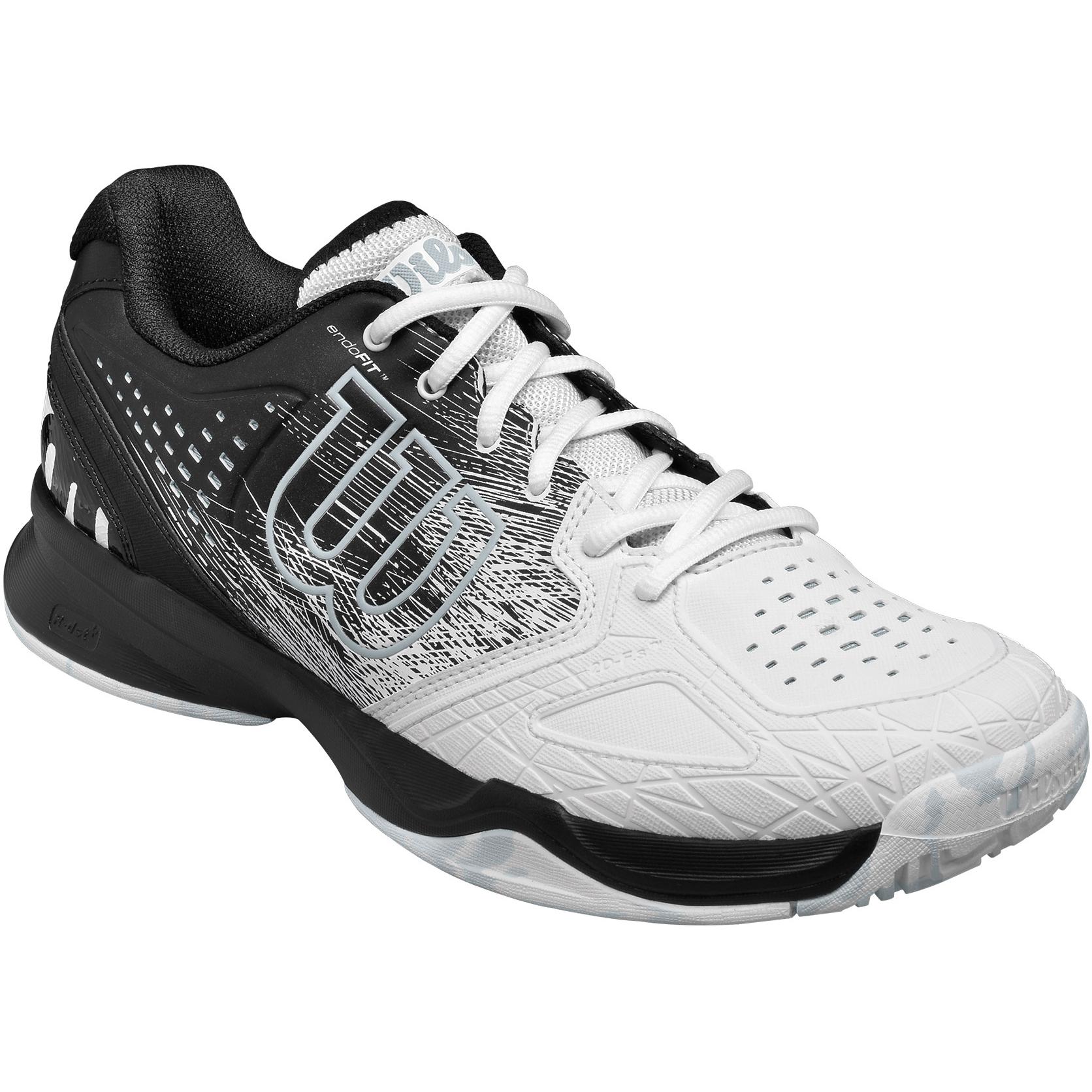 Wilson Mens Kaos Comp All Court Tennis Shoes Black/White