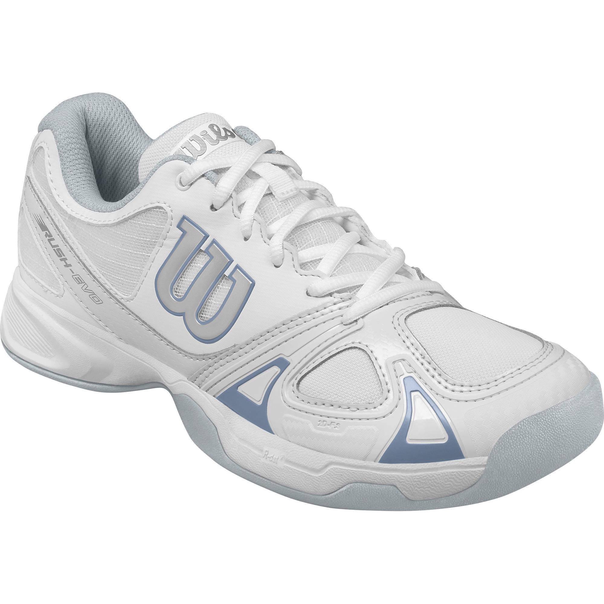 Wilson Womens Rush Evo Carpet Tennis Shoes - White - Tennisnuts.com