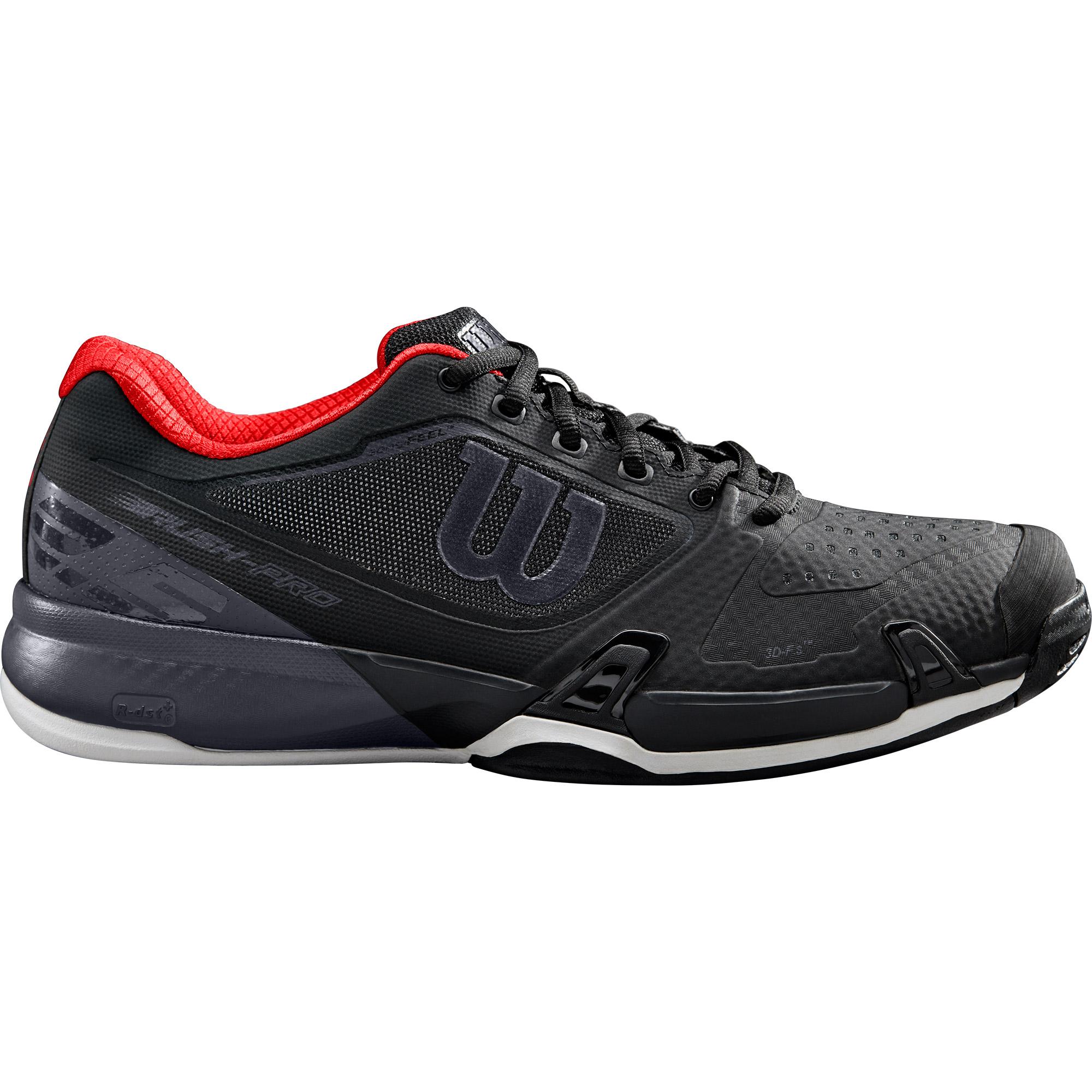 ウィルソン RUSH PRO 2.5 Wilson Mens Rush Pro 2.5 Tennis Shoes - Black/Ebony/Wilson Red