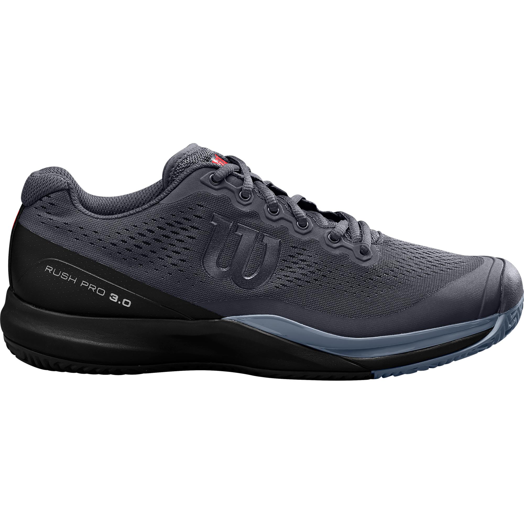 Wilson Mens Rush Pro 3.0 Tennis Shoes Ebony/Black