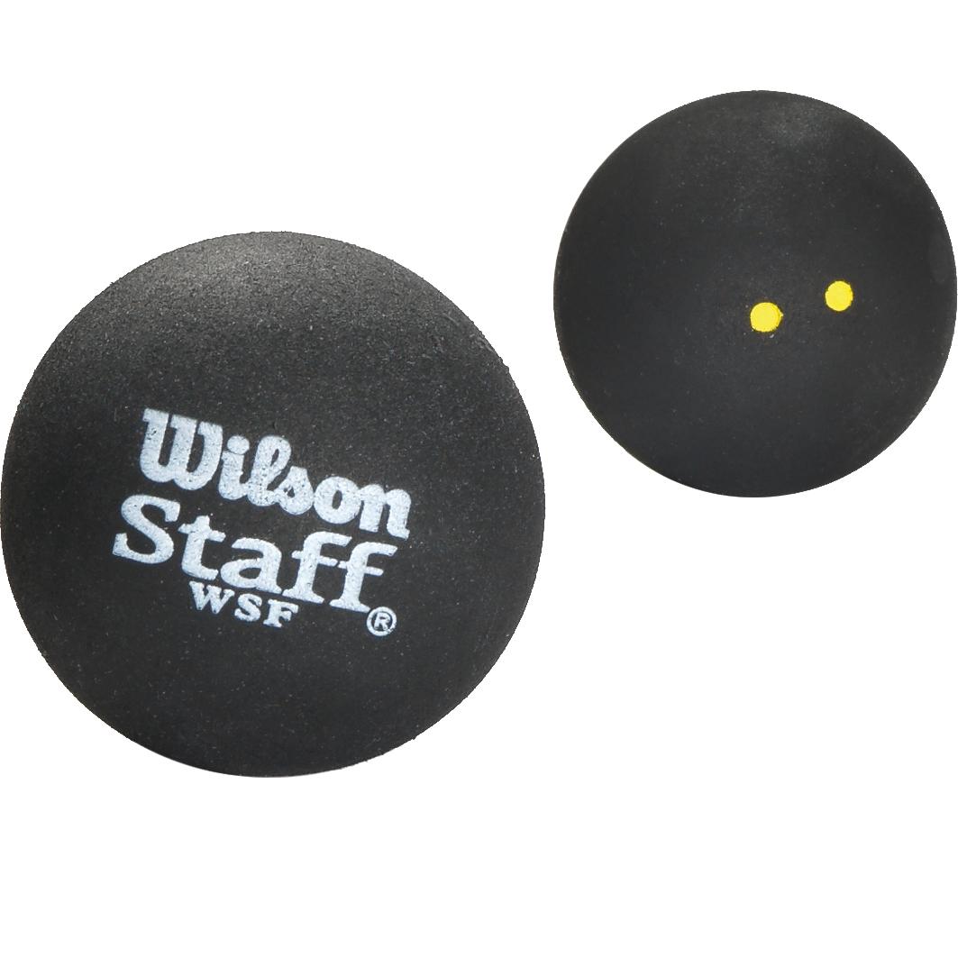 Wilson Staff Double Yellow Dot Squash Balls Pack of 3