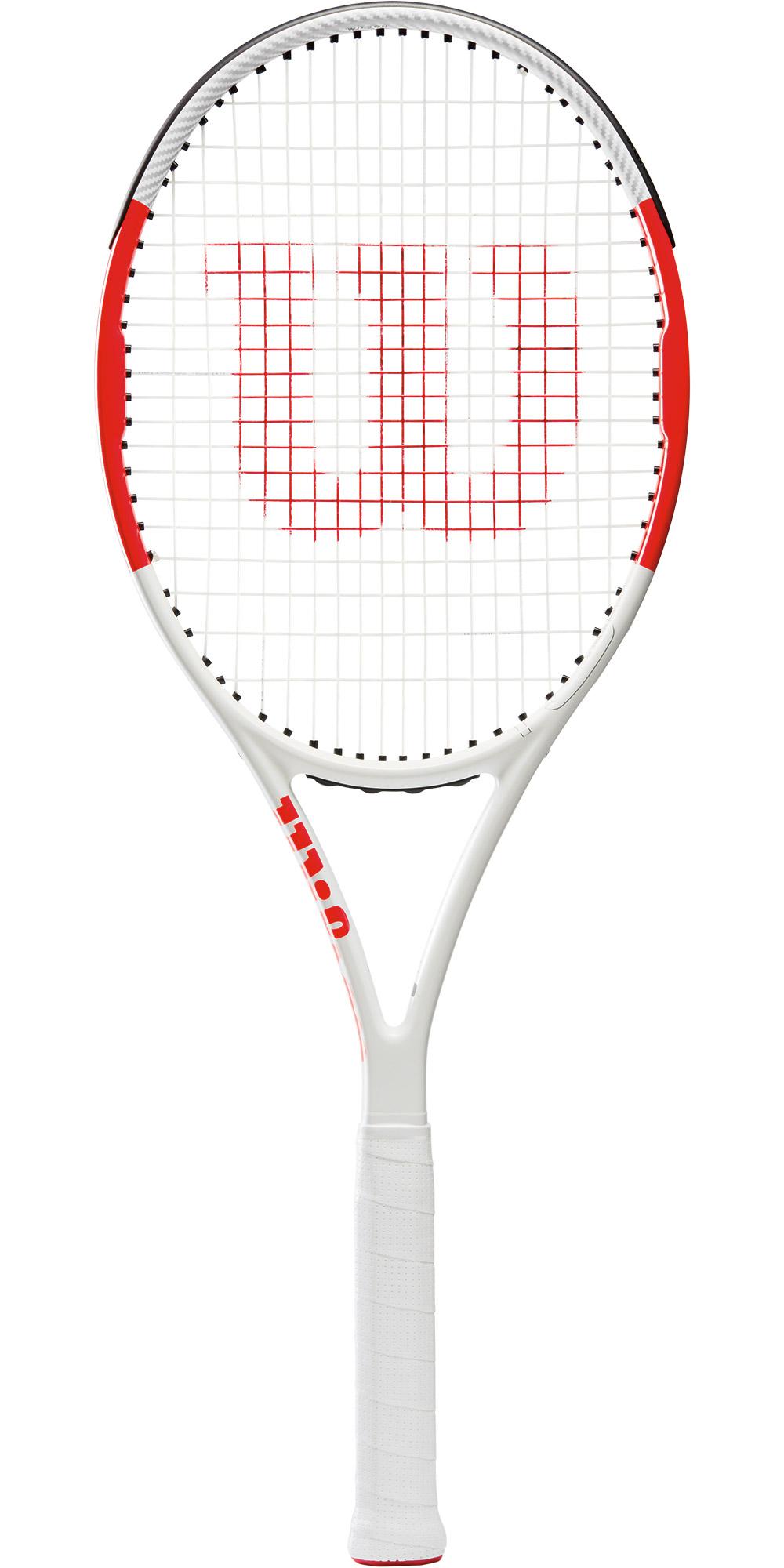 Wilson Six.One 95 Tennis Racket - White/Red - Tennisnuts.com