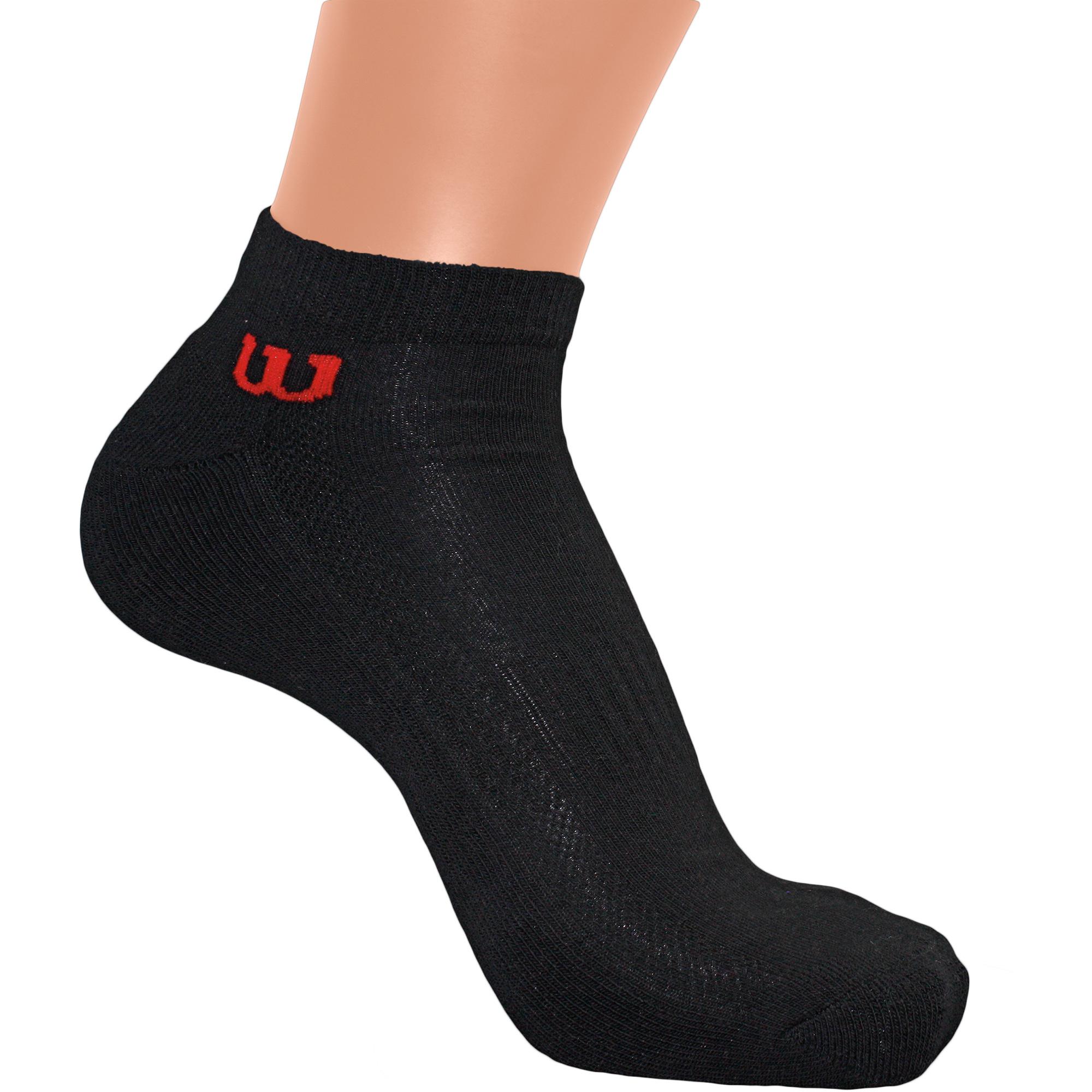 Wilson Mens Premium Trainer Socks (3 Pairs) Black (Size 611