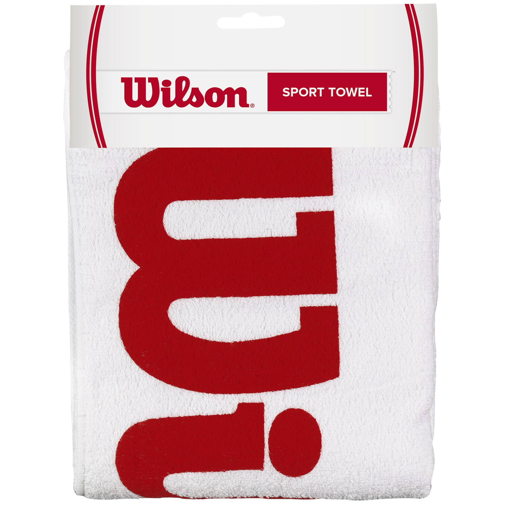 Wilson Sports Towel (120 x 60cm) White/Red
