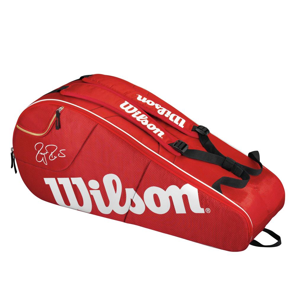 wimper Vooravond Moment Wilson Federer Team 6 Pack Bag - Red - Tennisnuts.com