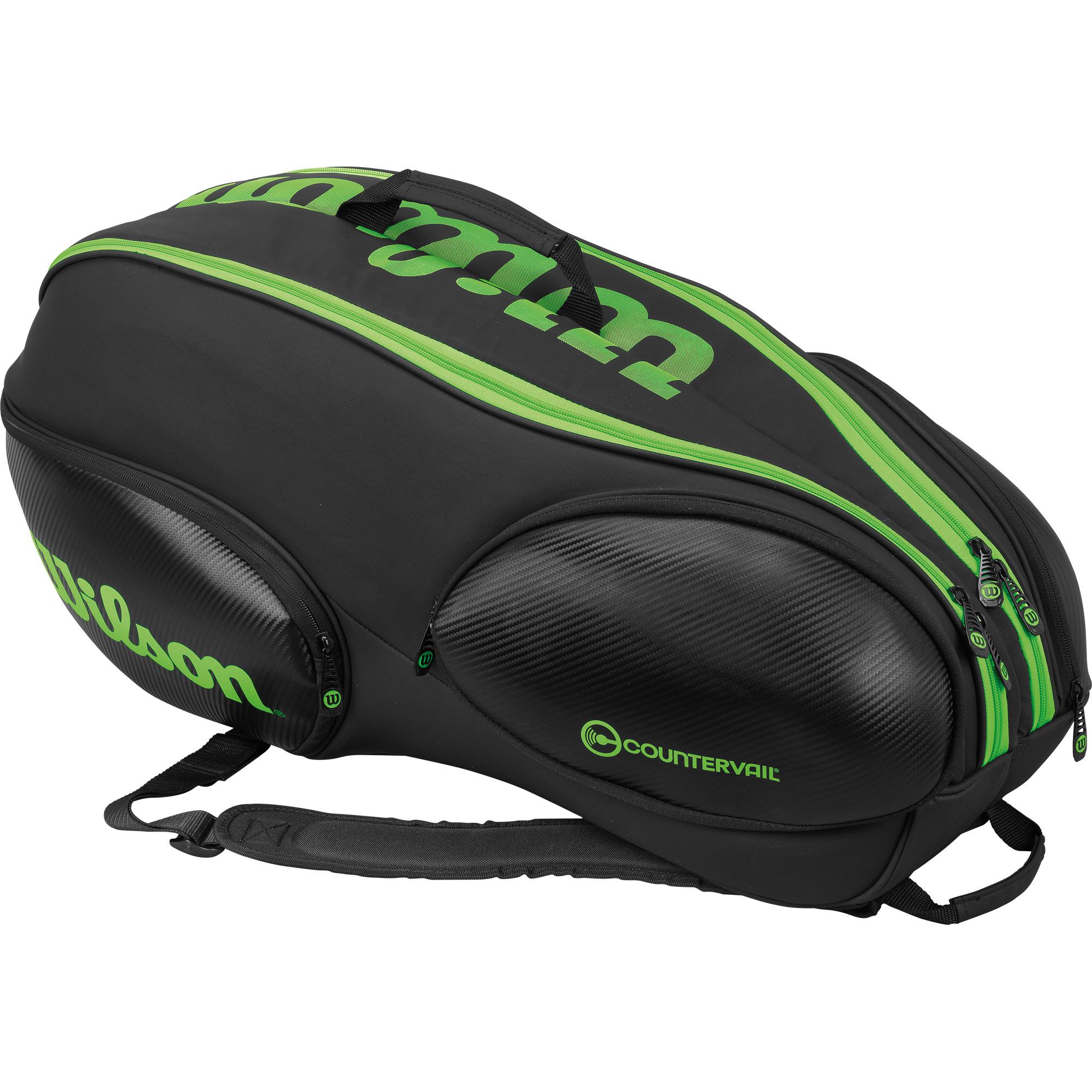 Wilson Blade 9 Pack Bag Black/Green