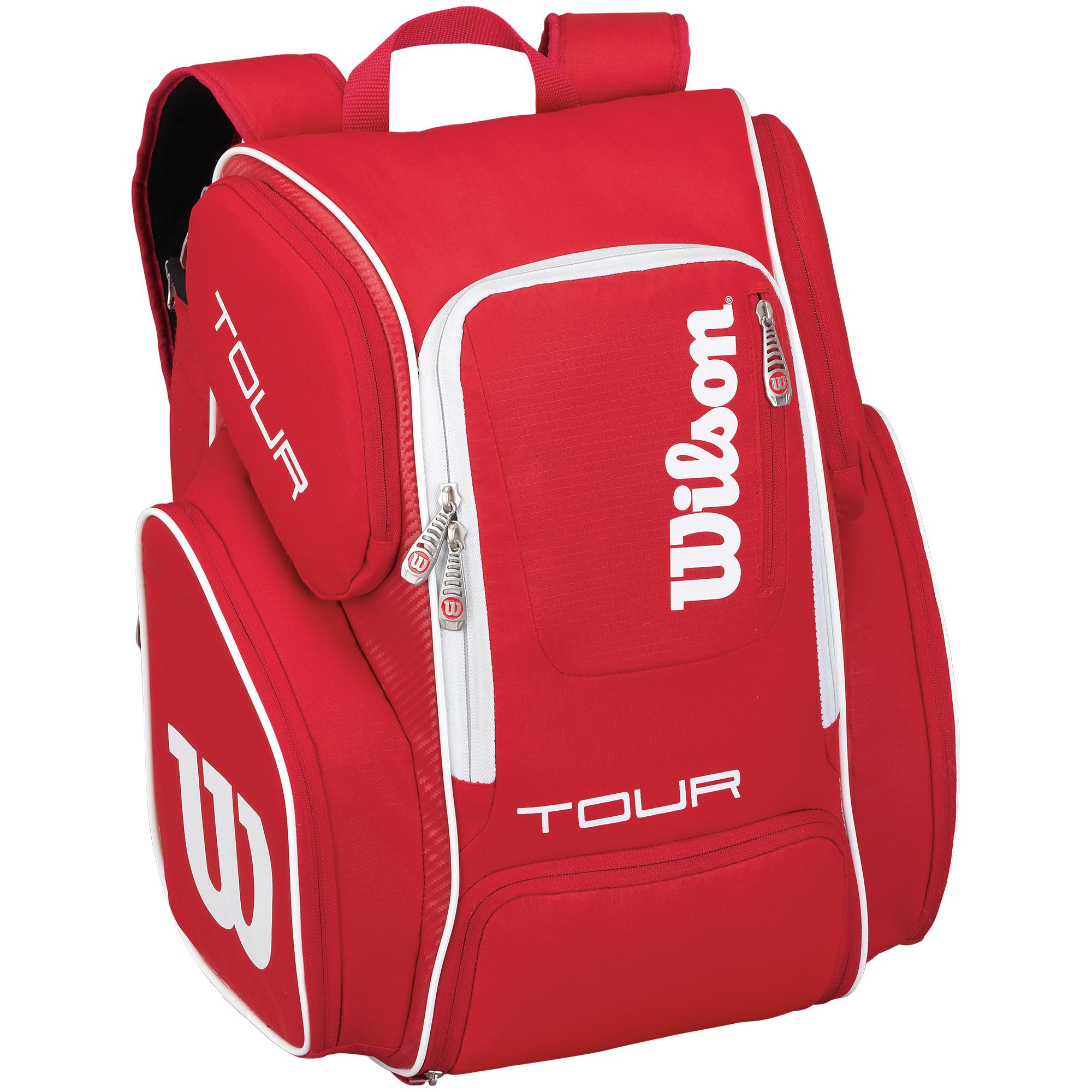 wilson tour backpack red