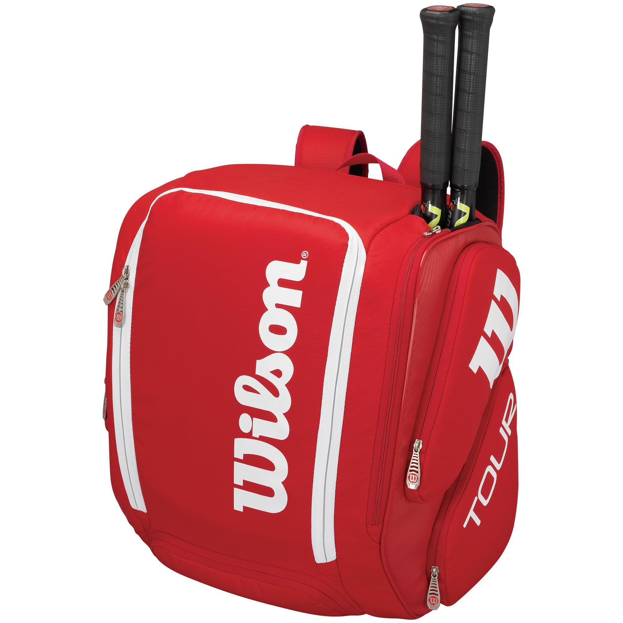 wilson tour backpack red