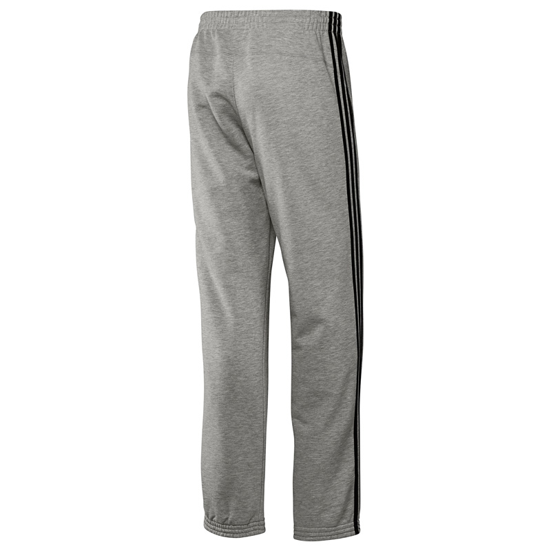 Adidas Mens Essential 3S Sweat Pant - Grey/Black (Ribbed Hems ...